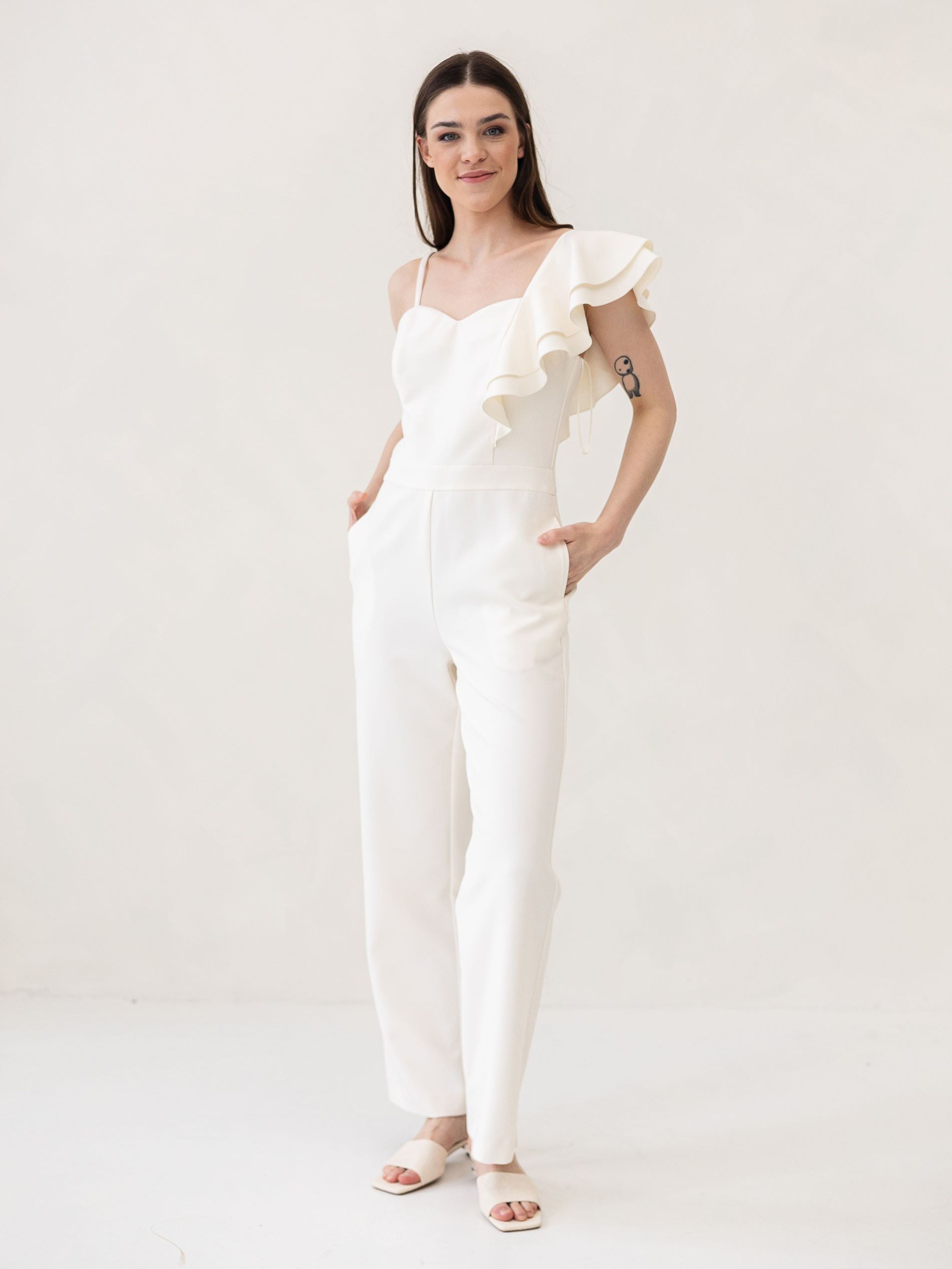 Cremefarbener Damen-Overall ORSAY