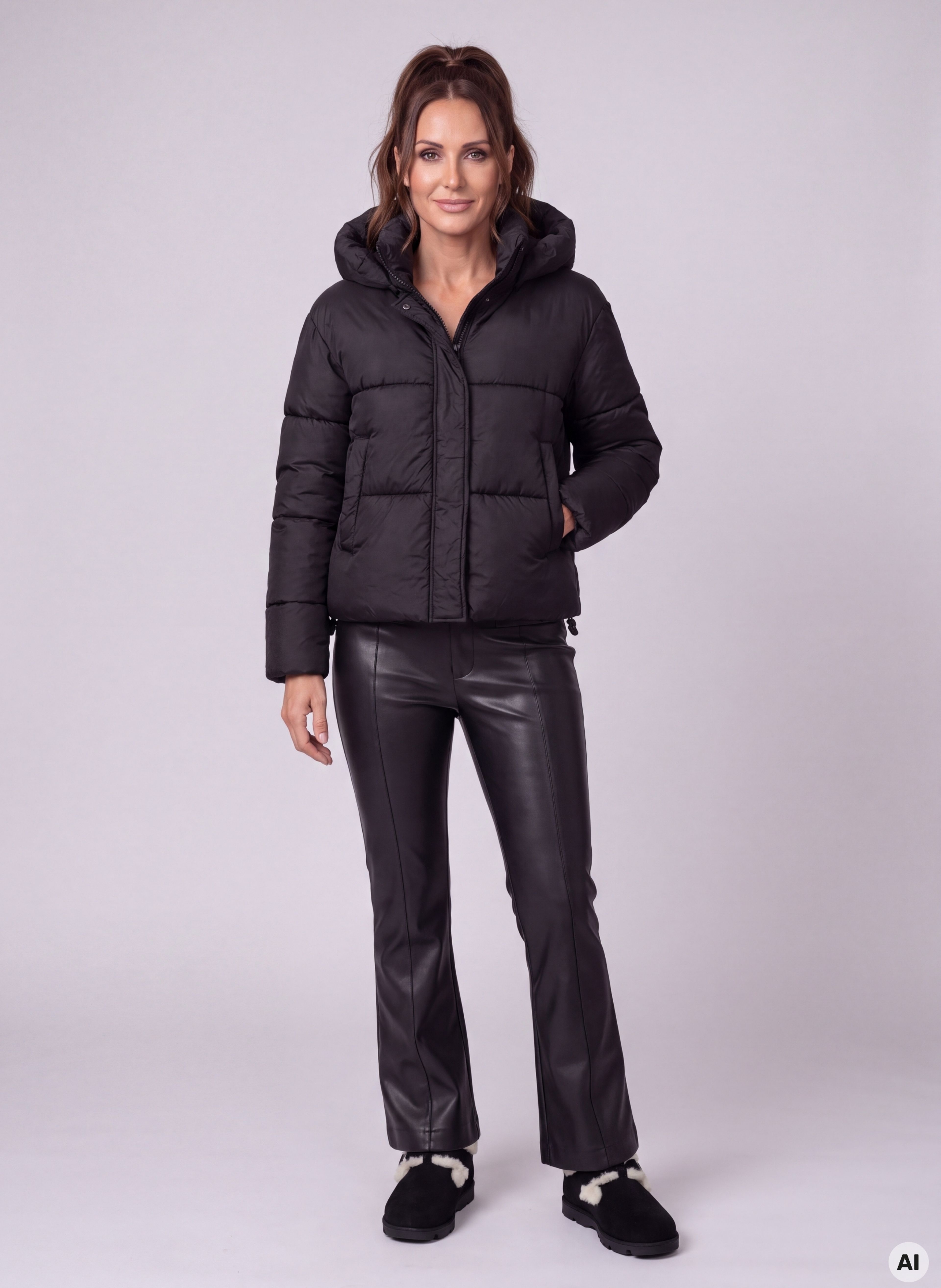 Schwarze Damen-Winterjacke ORSAY - 004