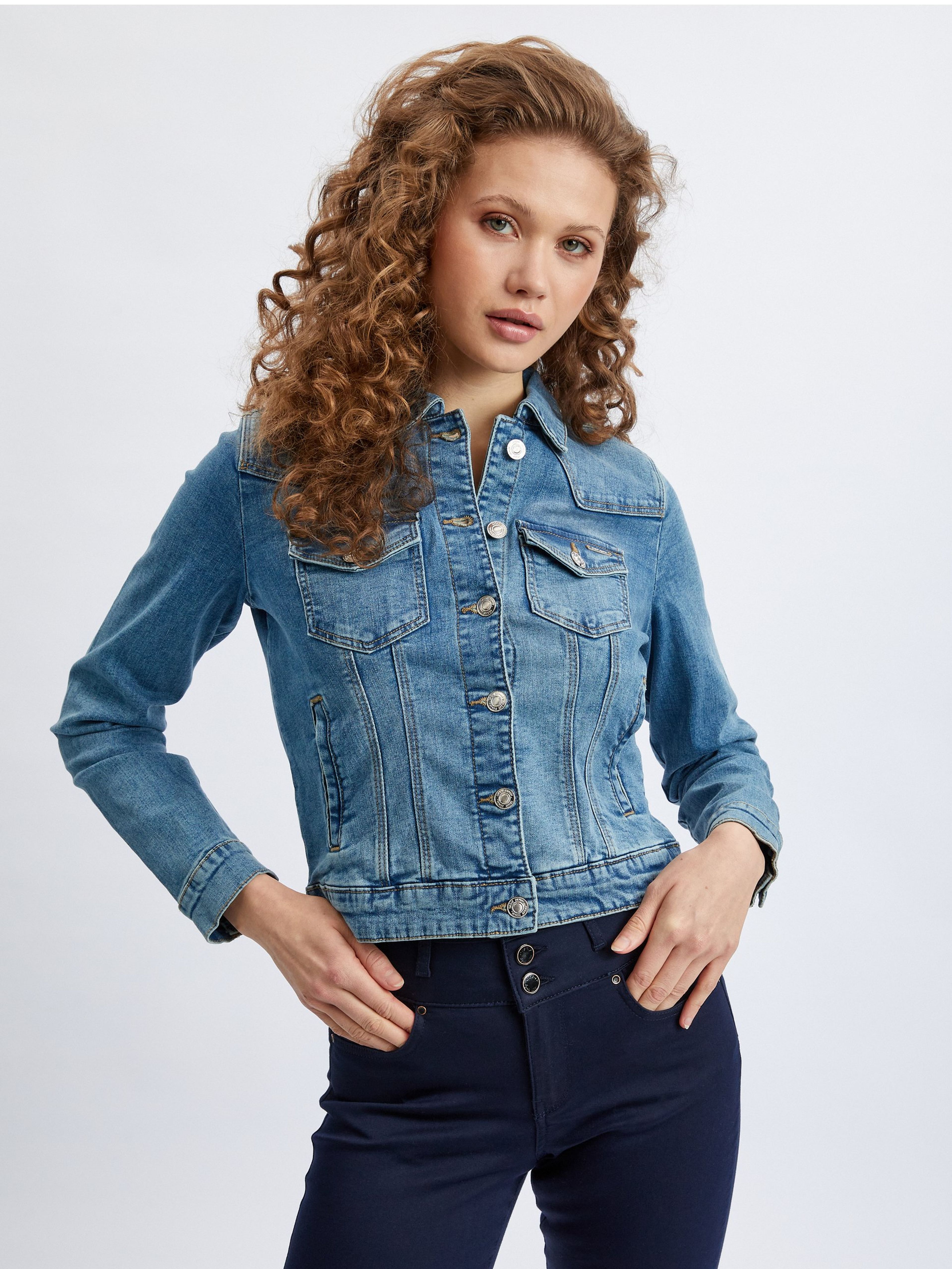 Blaue Damen-Jeansjacke ORSAY