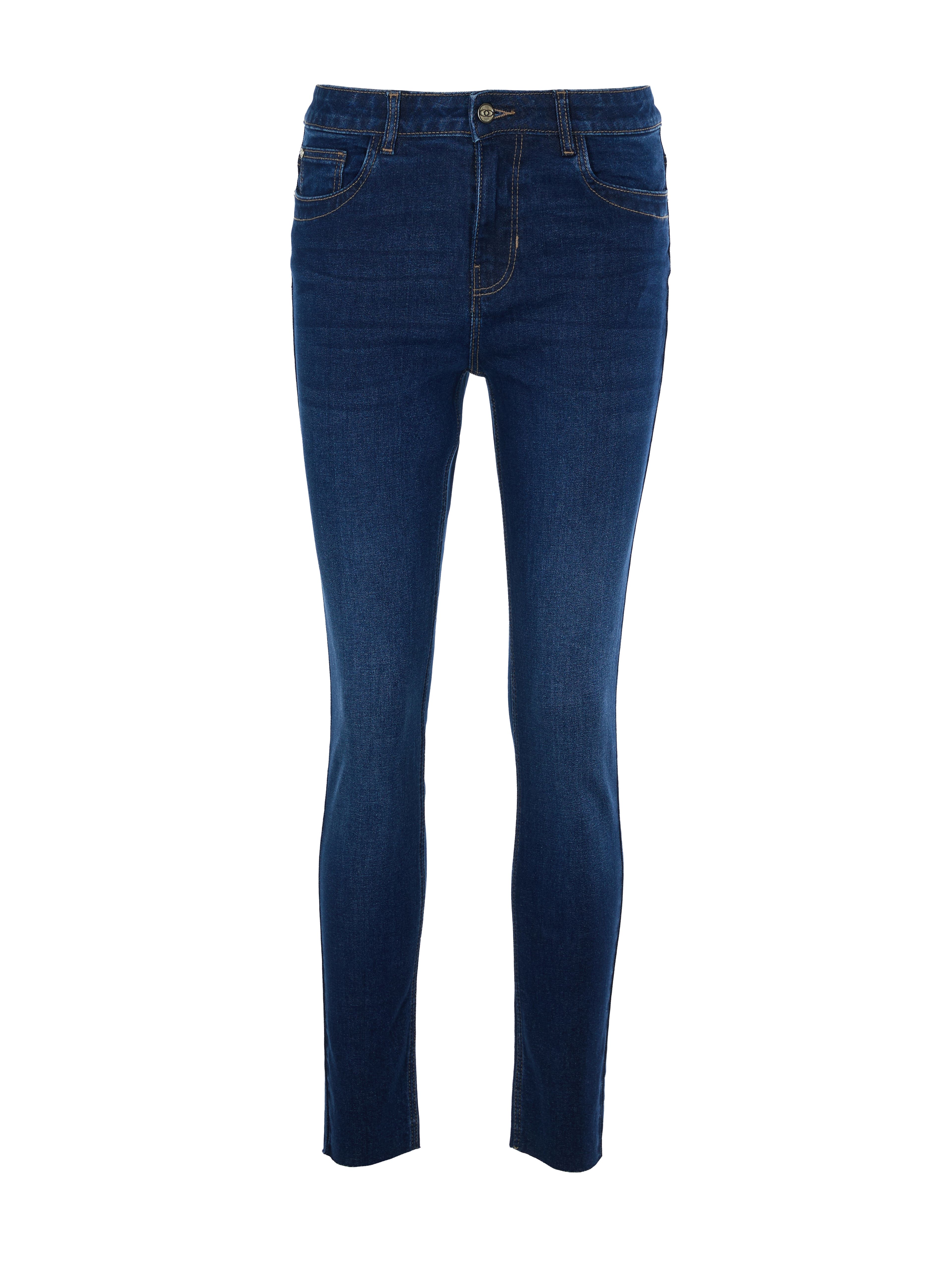 Ciemnoniebieskie damskie dżinsy skinny fit ORSAY - 006