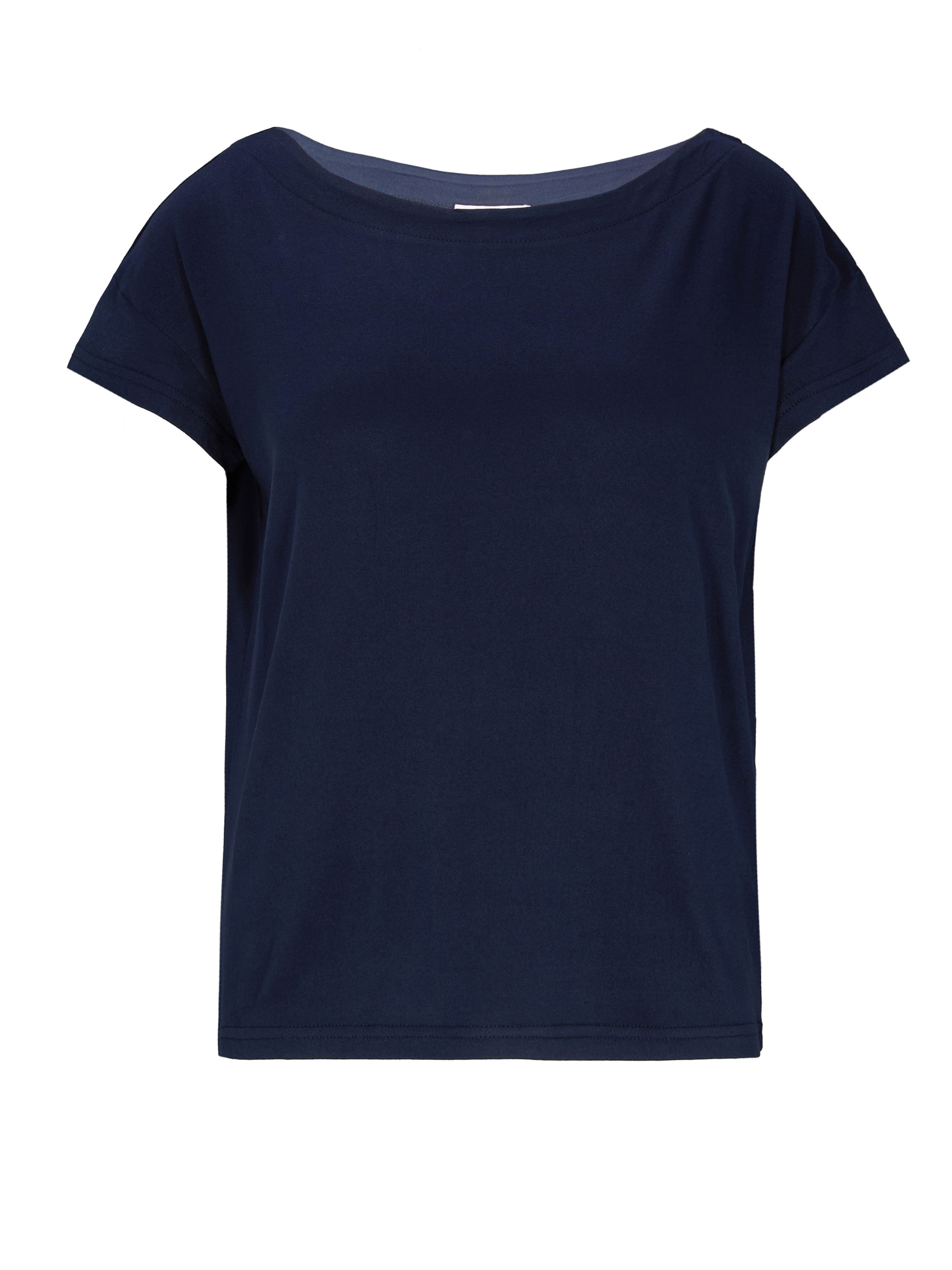 Ciemnoniebieski damski T-shirt z krótkim rękawem ORSAY - 005