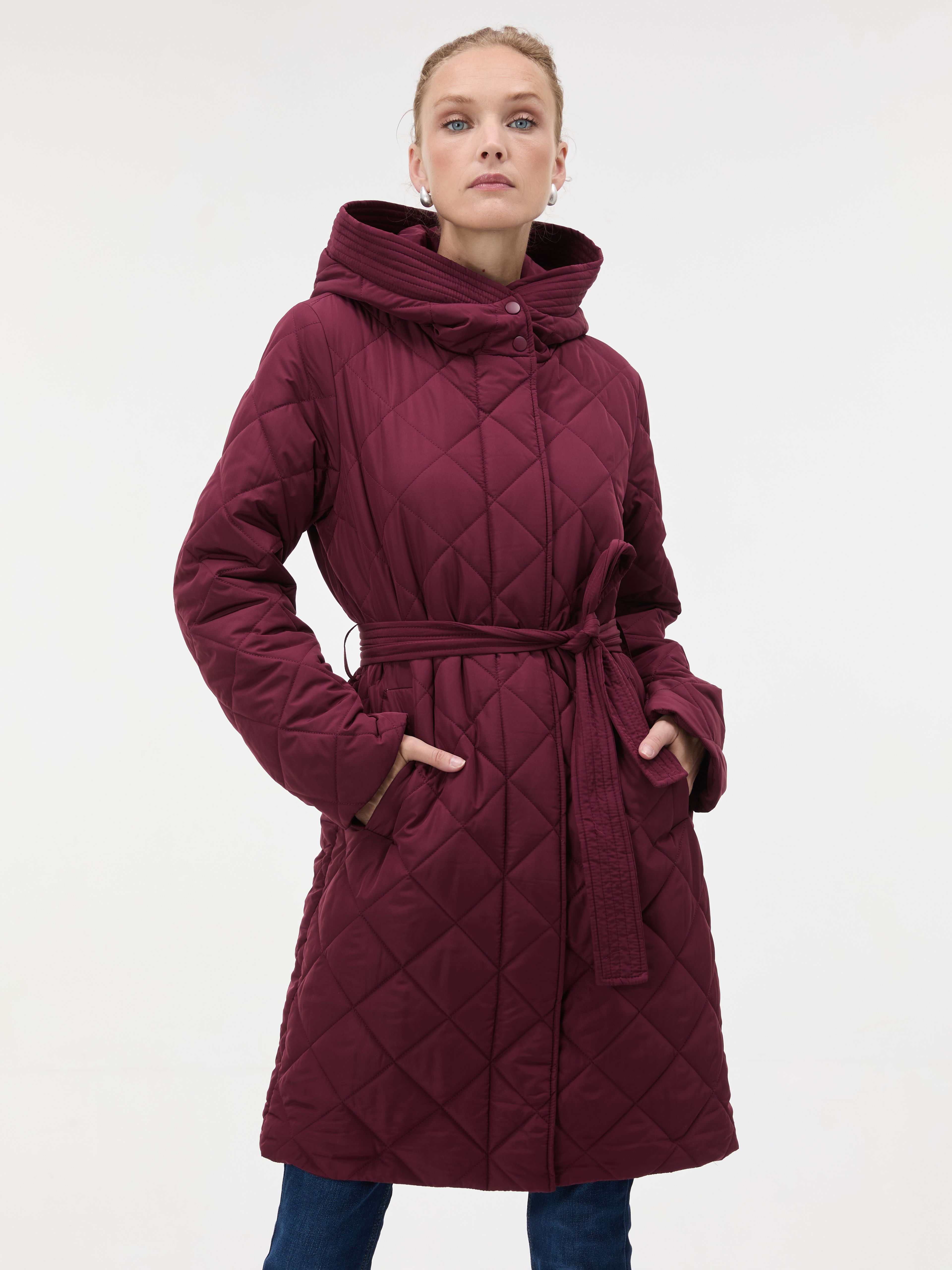 Palton pentru femei bordo ORSAY - 003