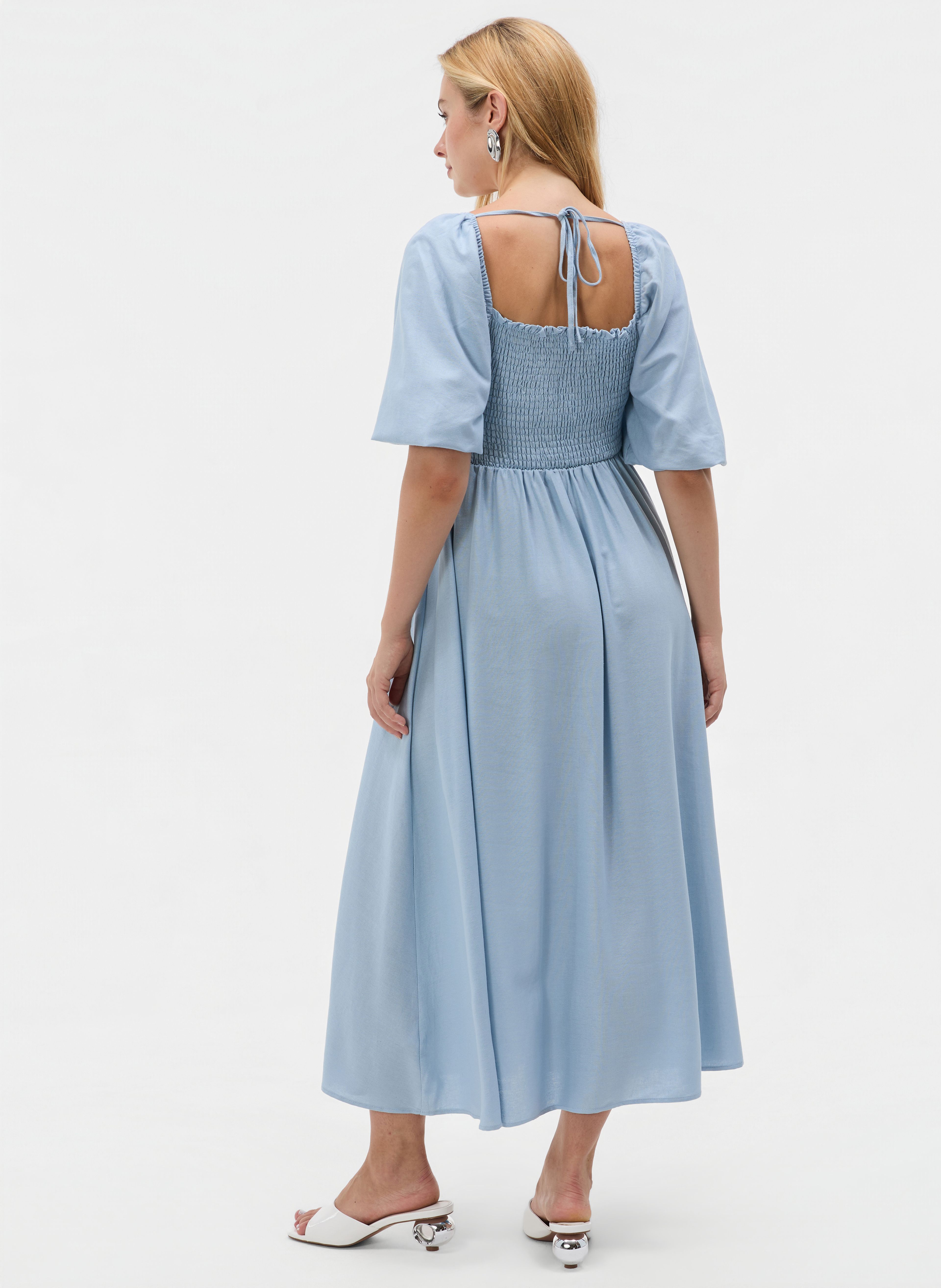 Modra ženska maxi obleka ORSAY - 002