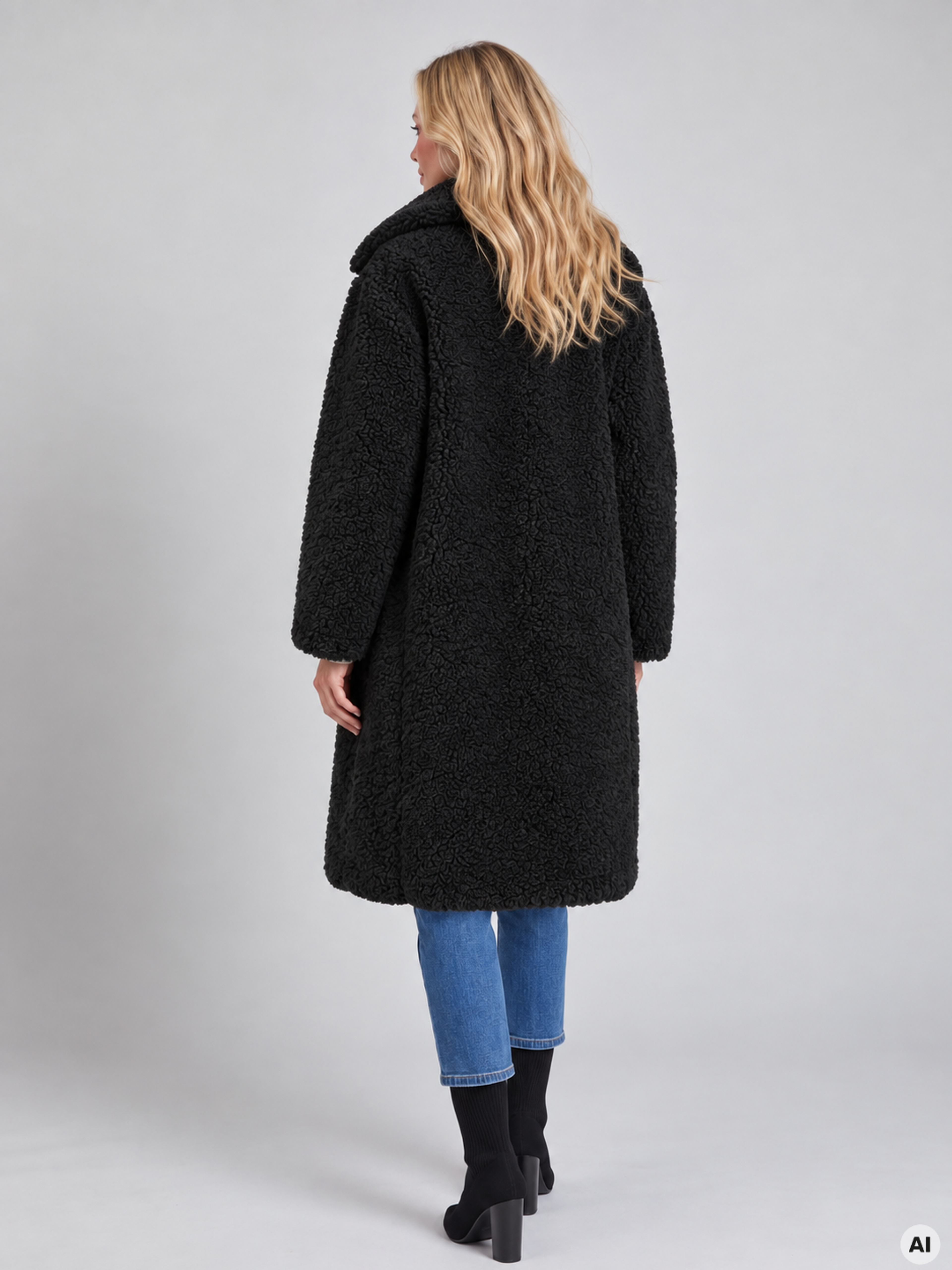 Schwarzer Damenmantel ORSAY - 003
