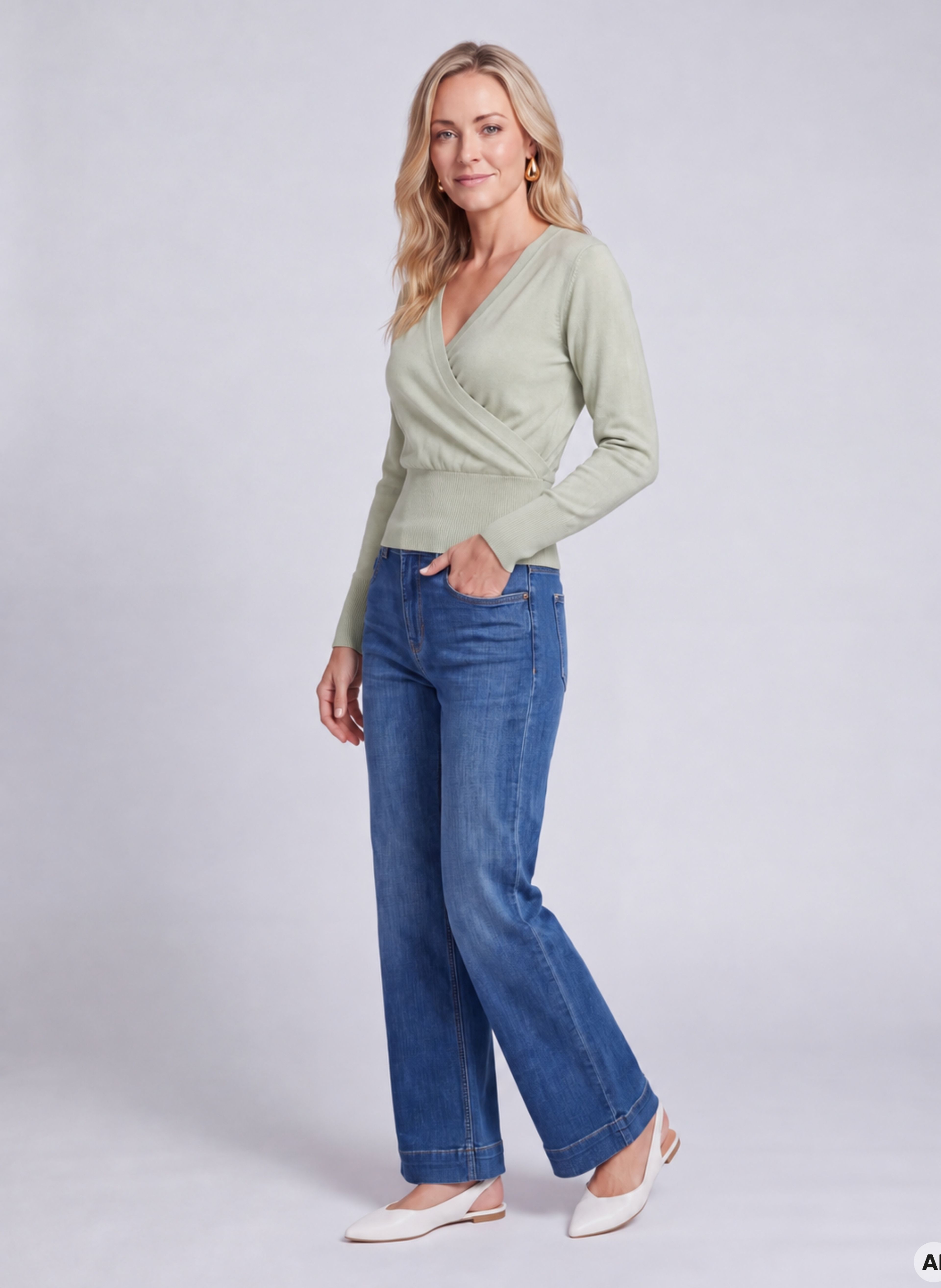 Cardigan pentru femei verde deschis cu mâneci lungi ORSAY - 003