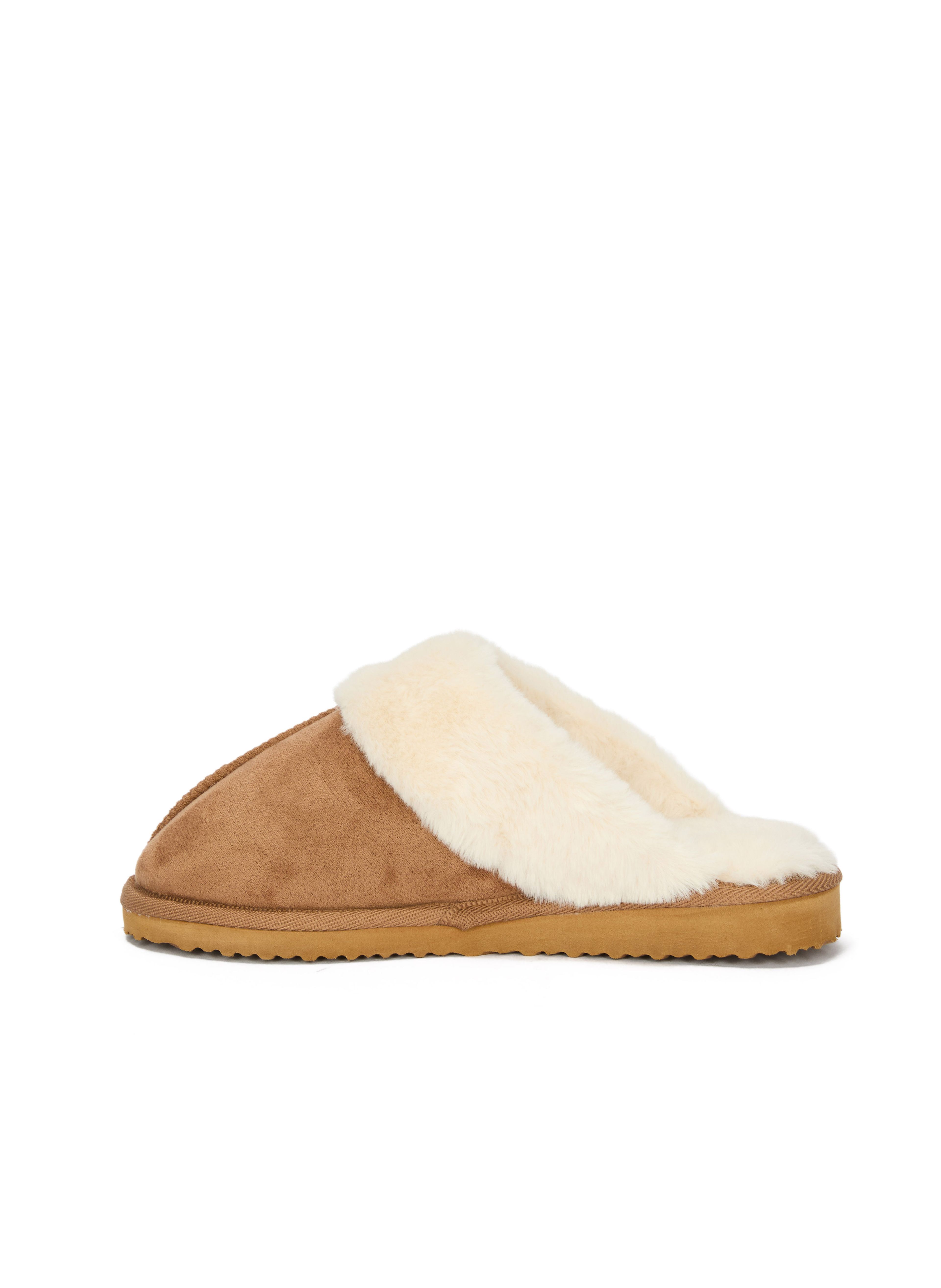 Braune Damen-Pantoffeln mit Fell ORSAY IMARA - 004