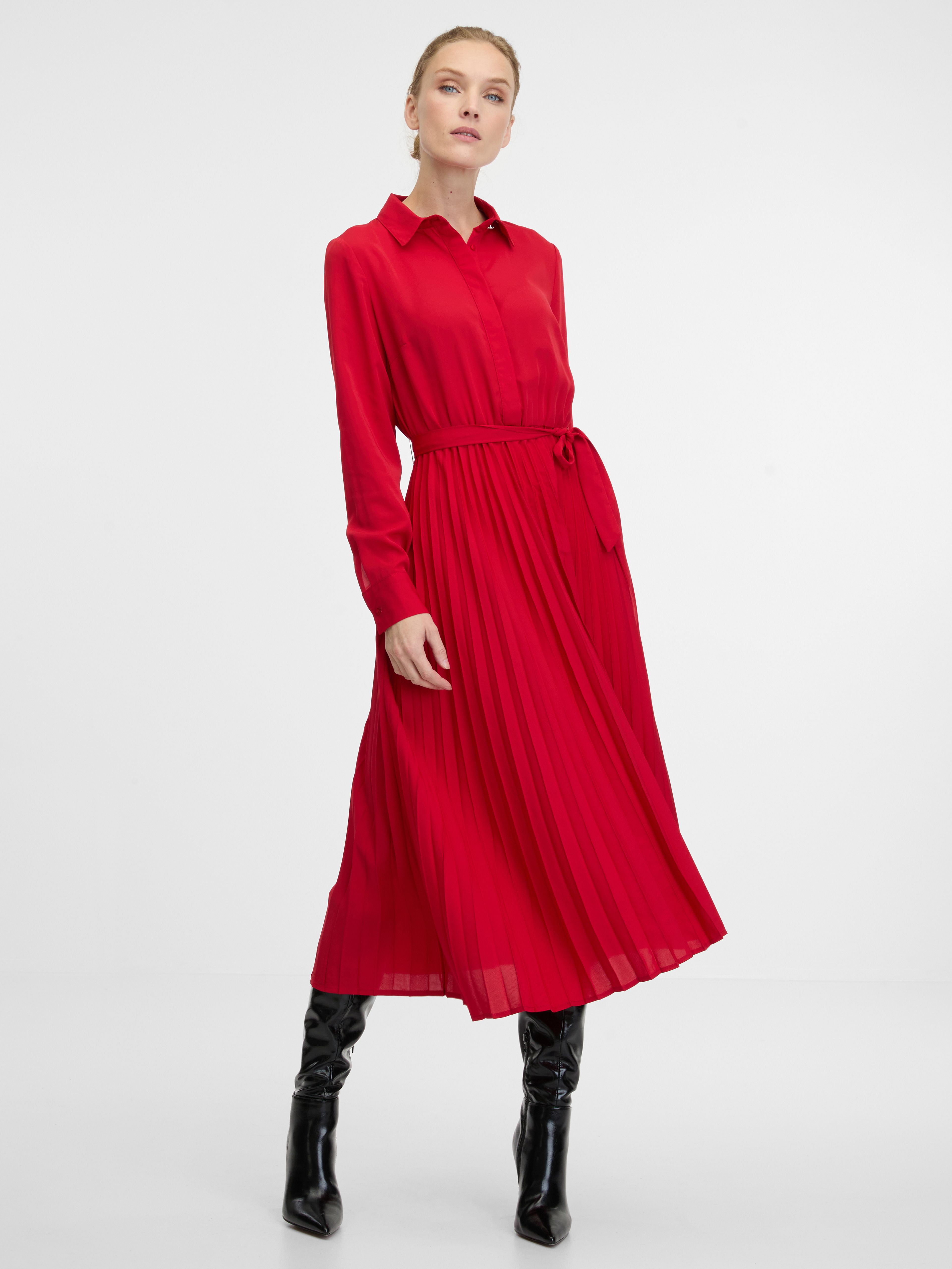 Rotes Damenmidikleid ORSAY