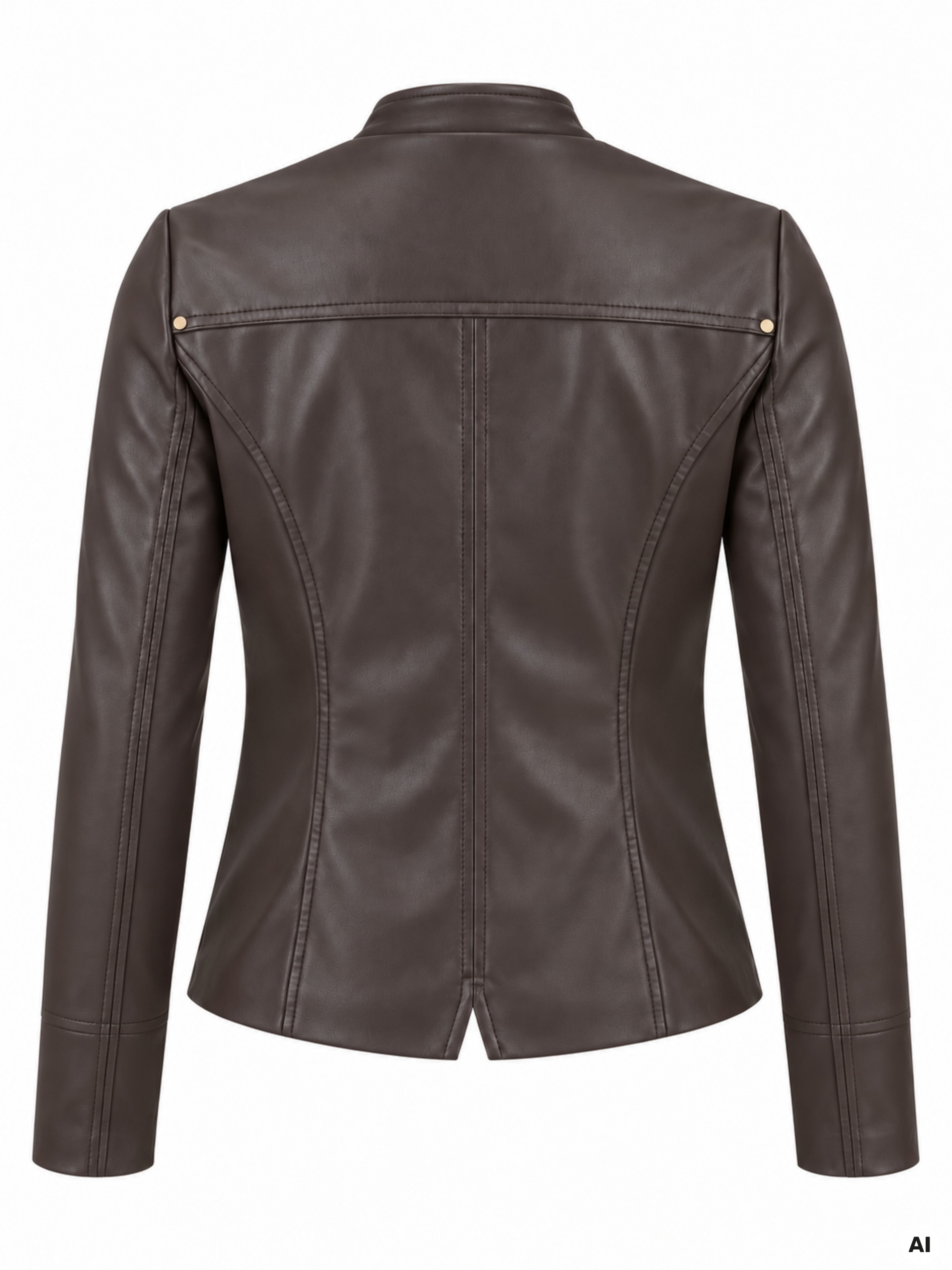 Braune Damen-Kunstlederjacke ORSAY - 006