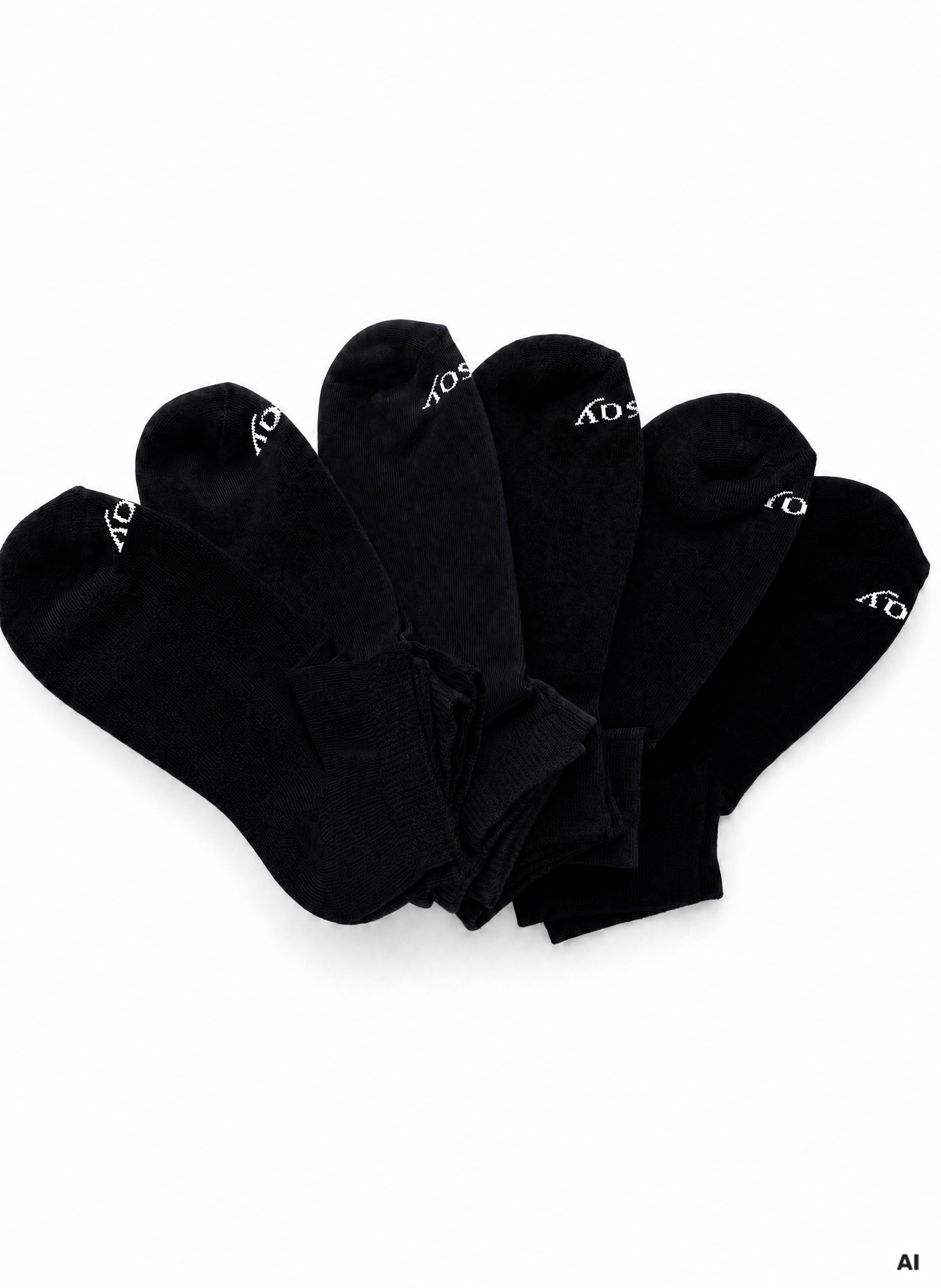 Schwarze Damen-Knöchelsocken 6er-Pack ORSAY - 002