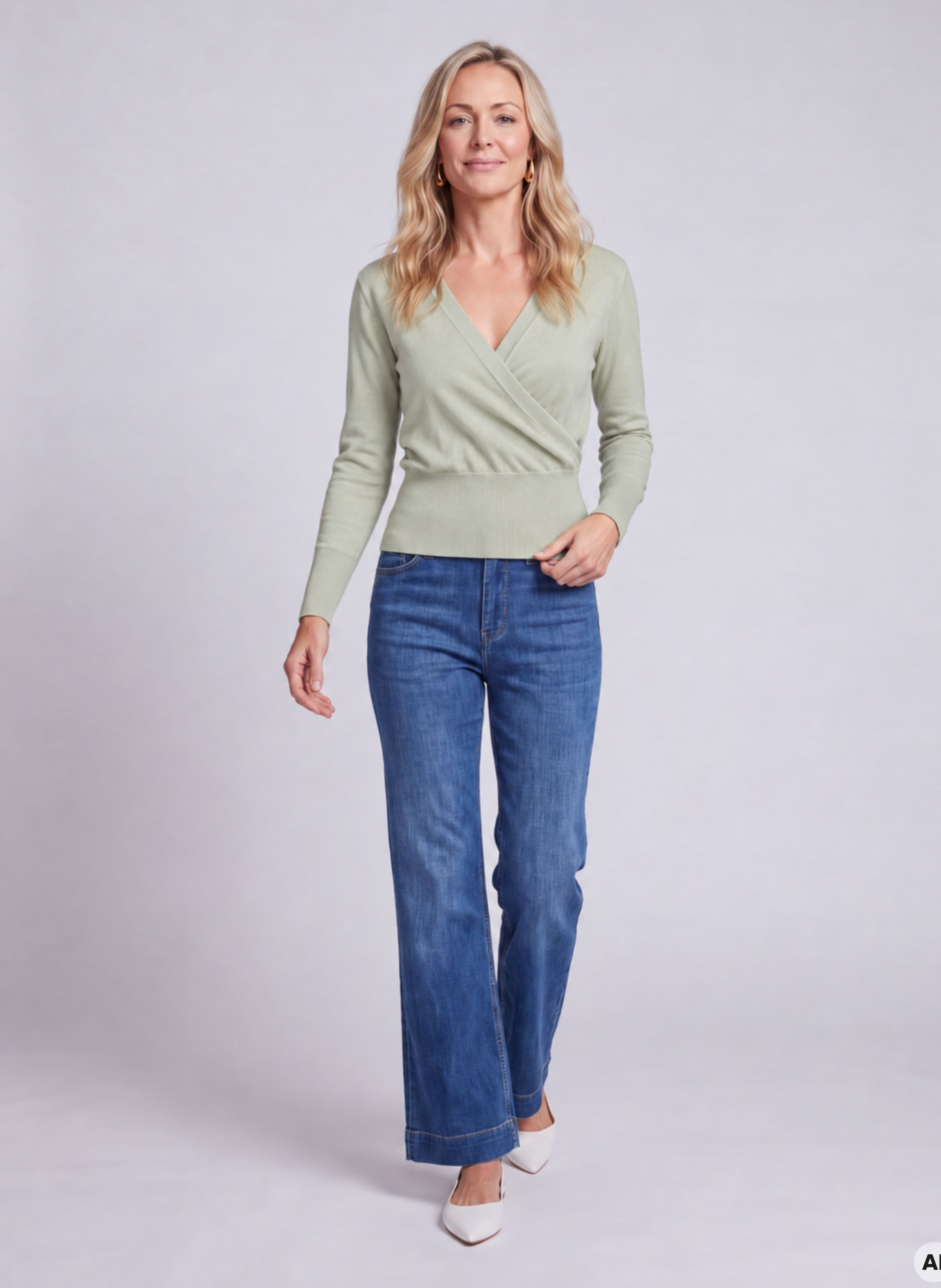 Cardigan pentru femei verde deschis cu mâneci lungi ORSAY - 004