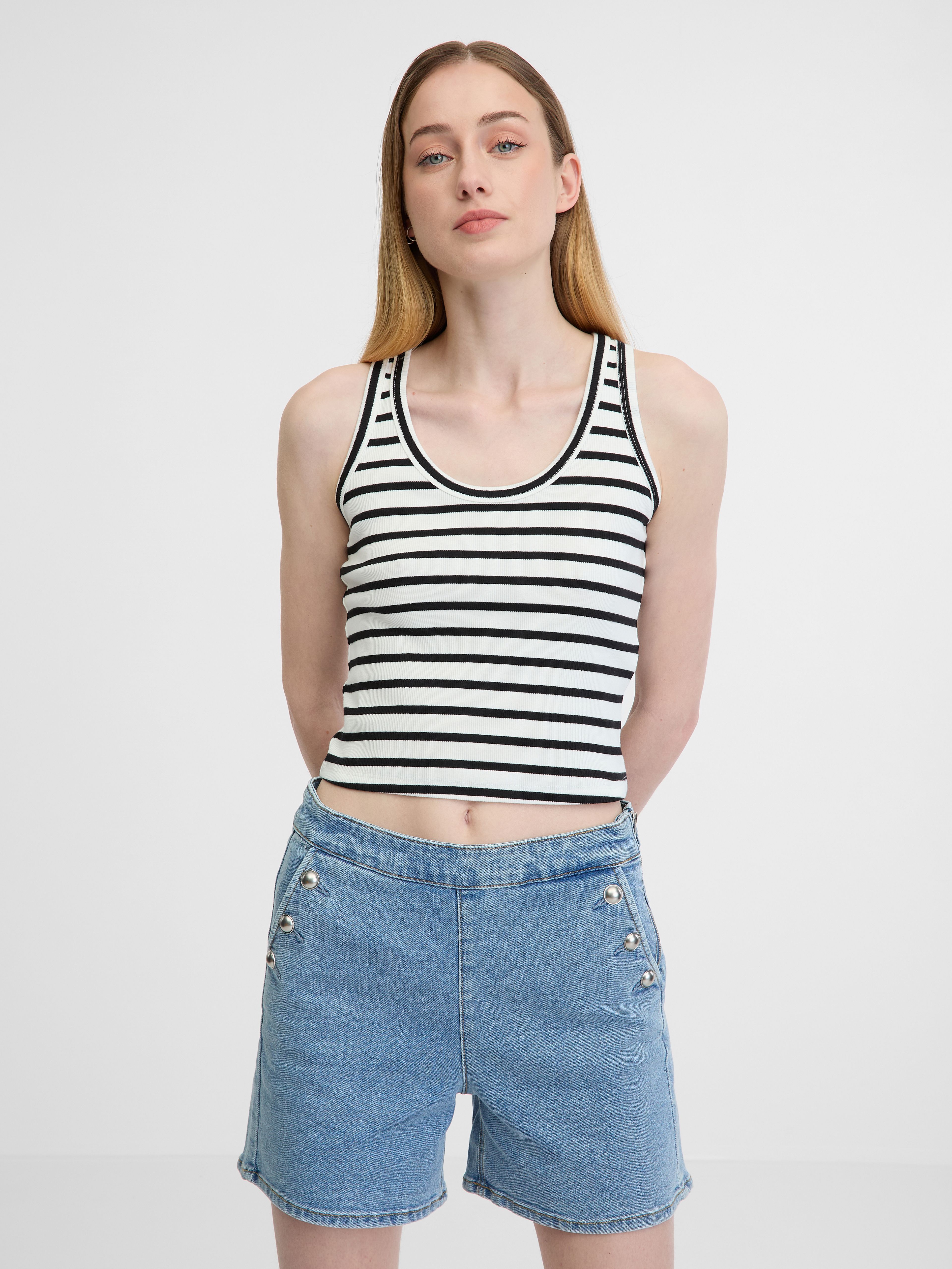 ORSAY fehér és fekete női crop top