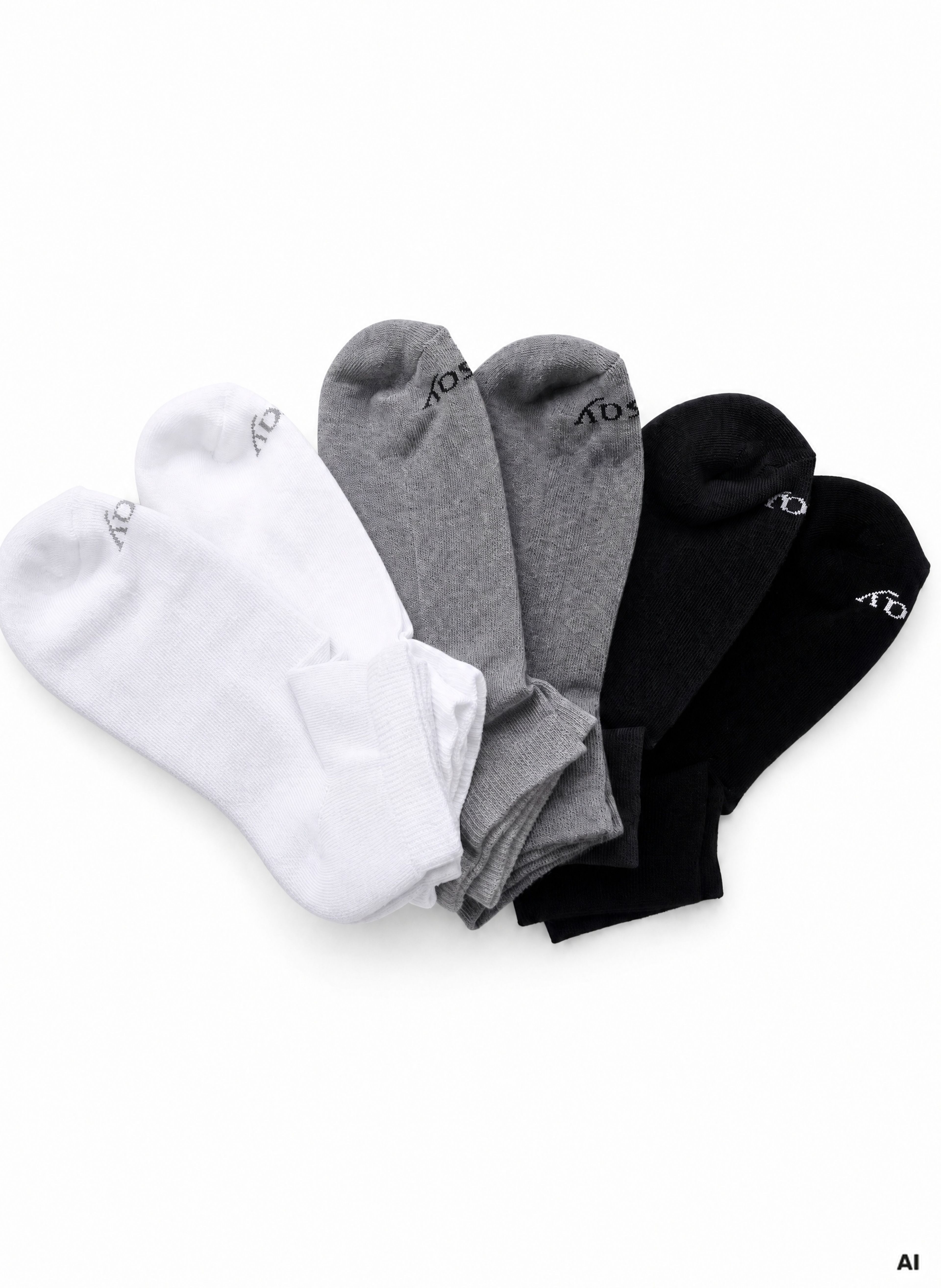 Mehrfarbige Damen-Knöchelsocken 6er-Pack ORSAY - 002