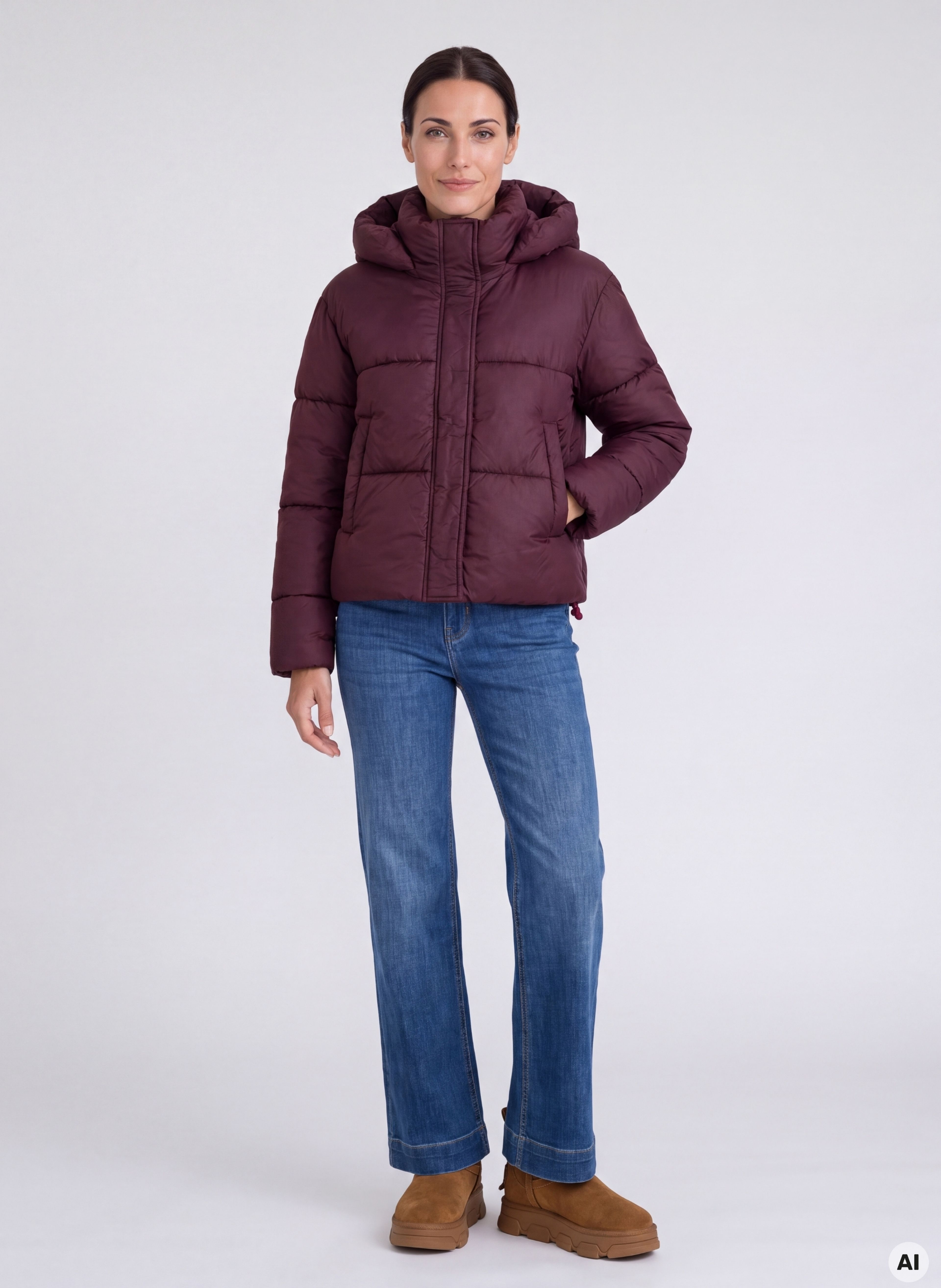 Bordeaux Damen-Winterjacke ORSAY - 004