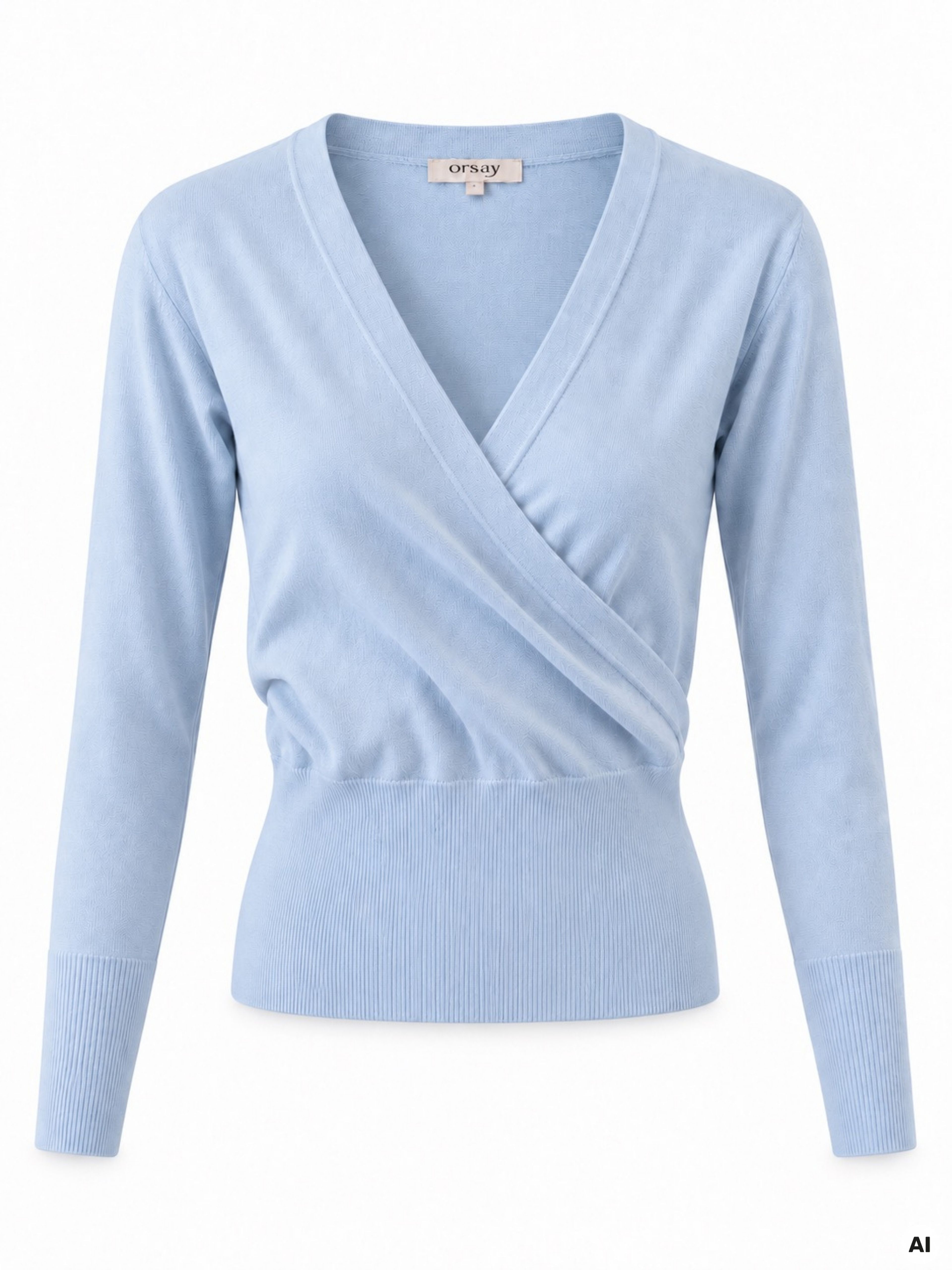 Cardigan pentru femei albastru deschis cu mâneci lungi ORSAY - 005
