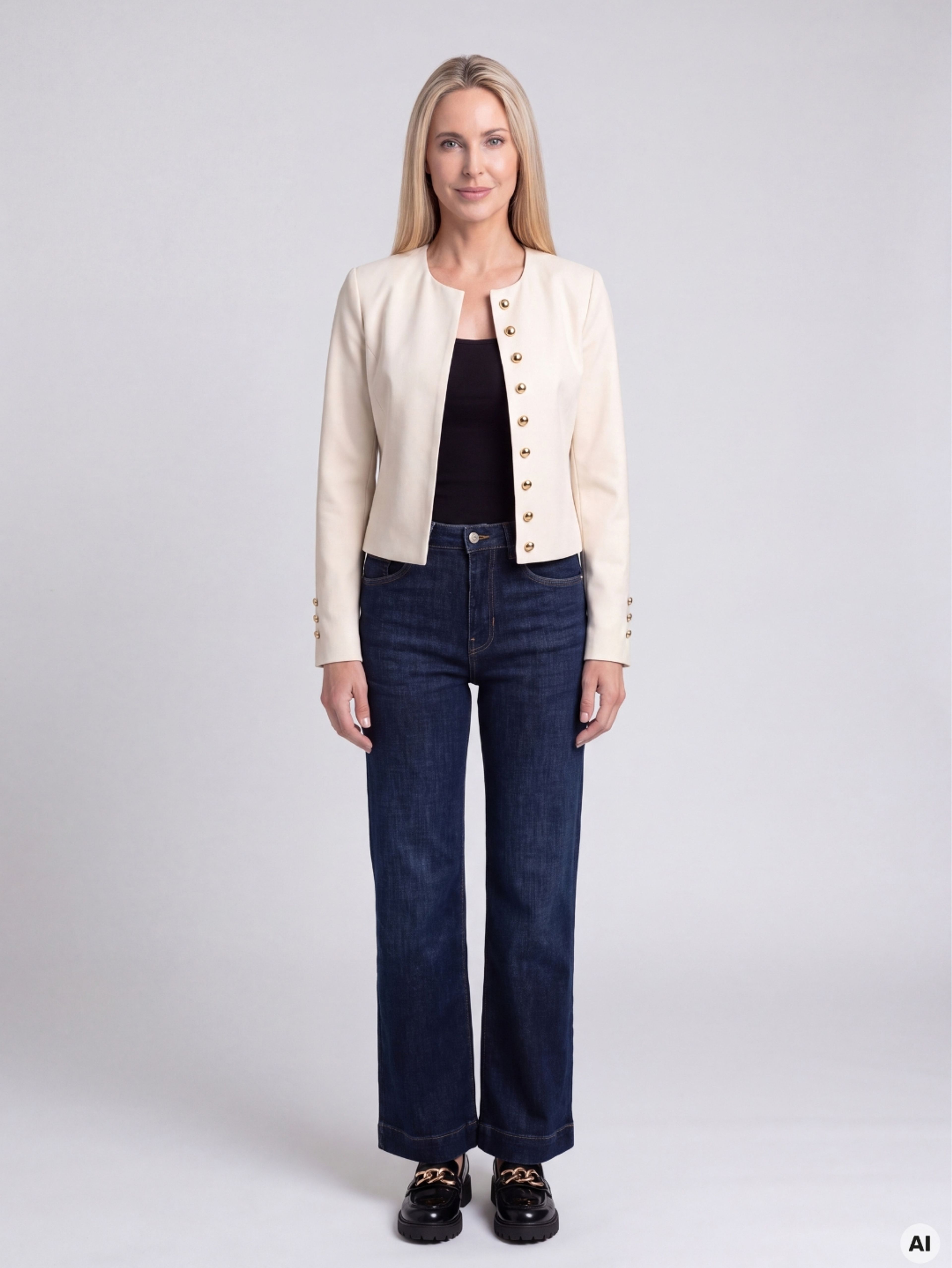 Cremefarbener Damen-Blazer ORSAY - 001