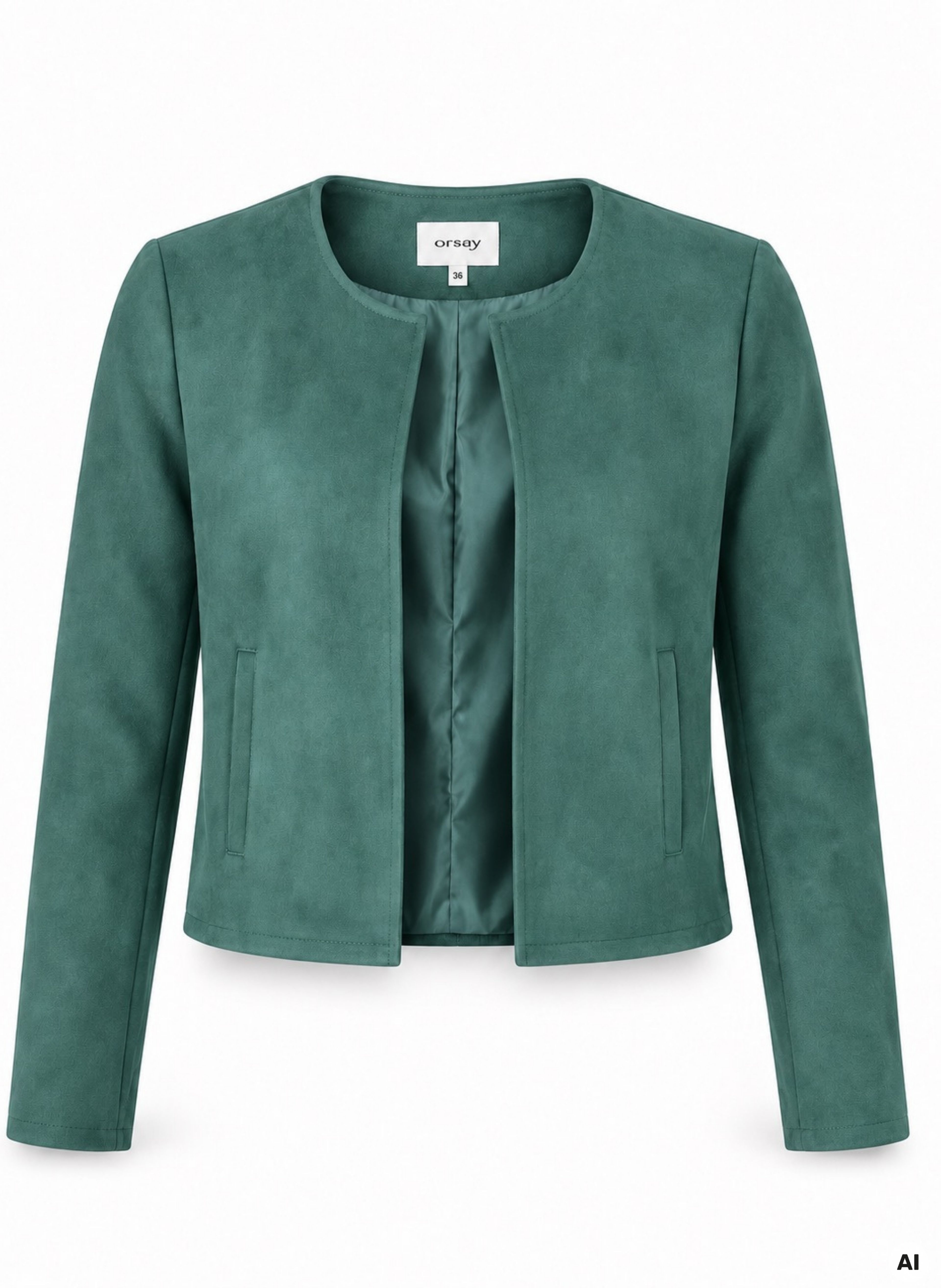 Türkiser Damen-Bolero mit Rundhalsausschnitt ORSAY - 005