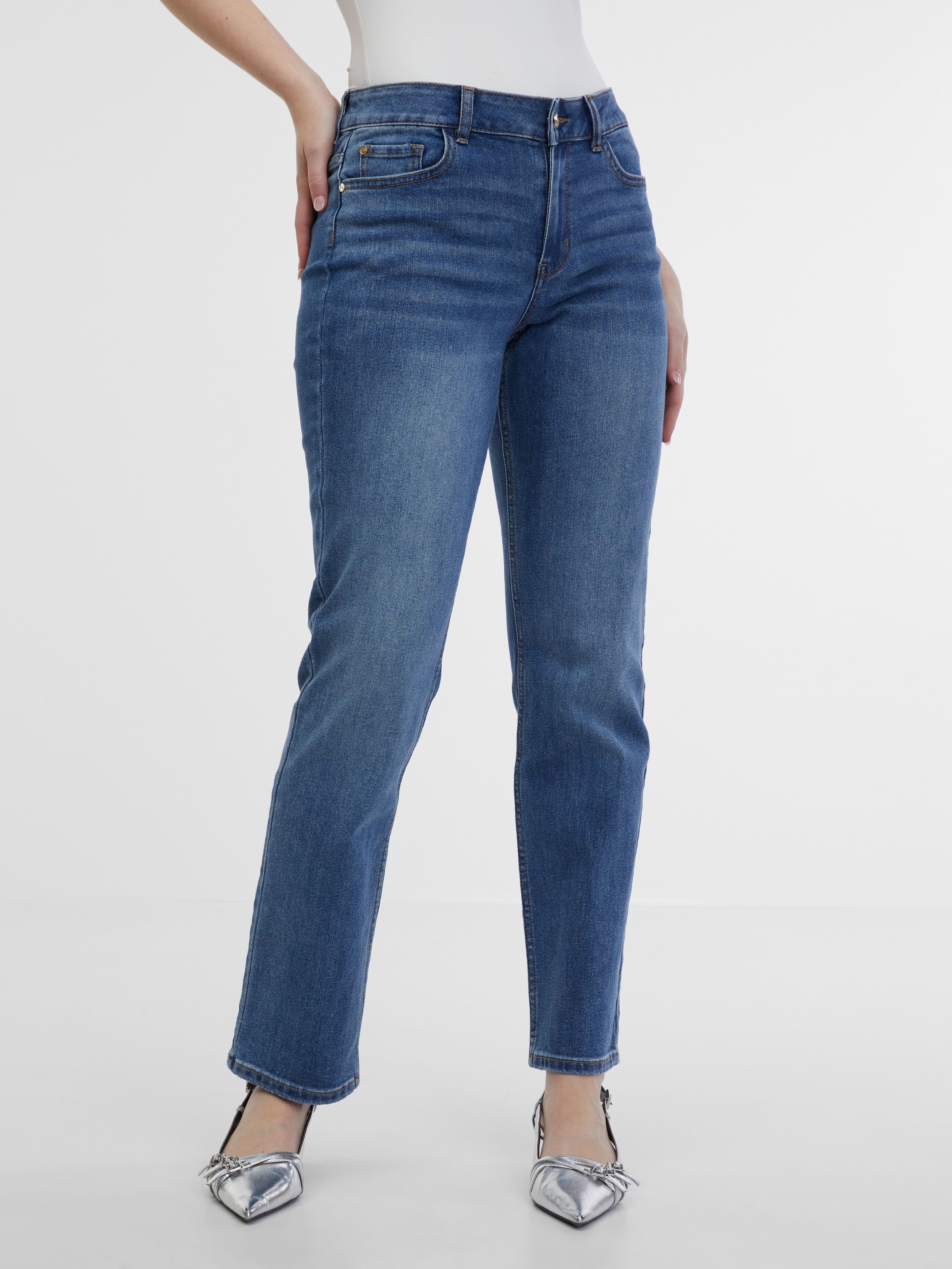 Blaue Straight Jeans Damen ORSAY