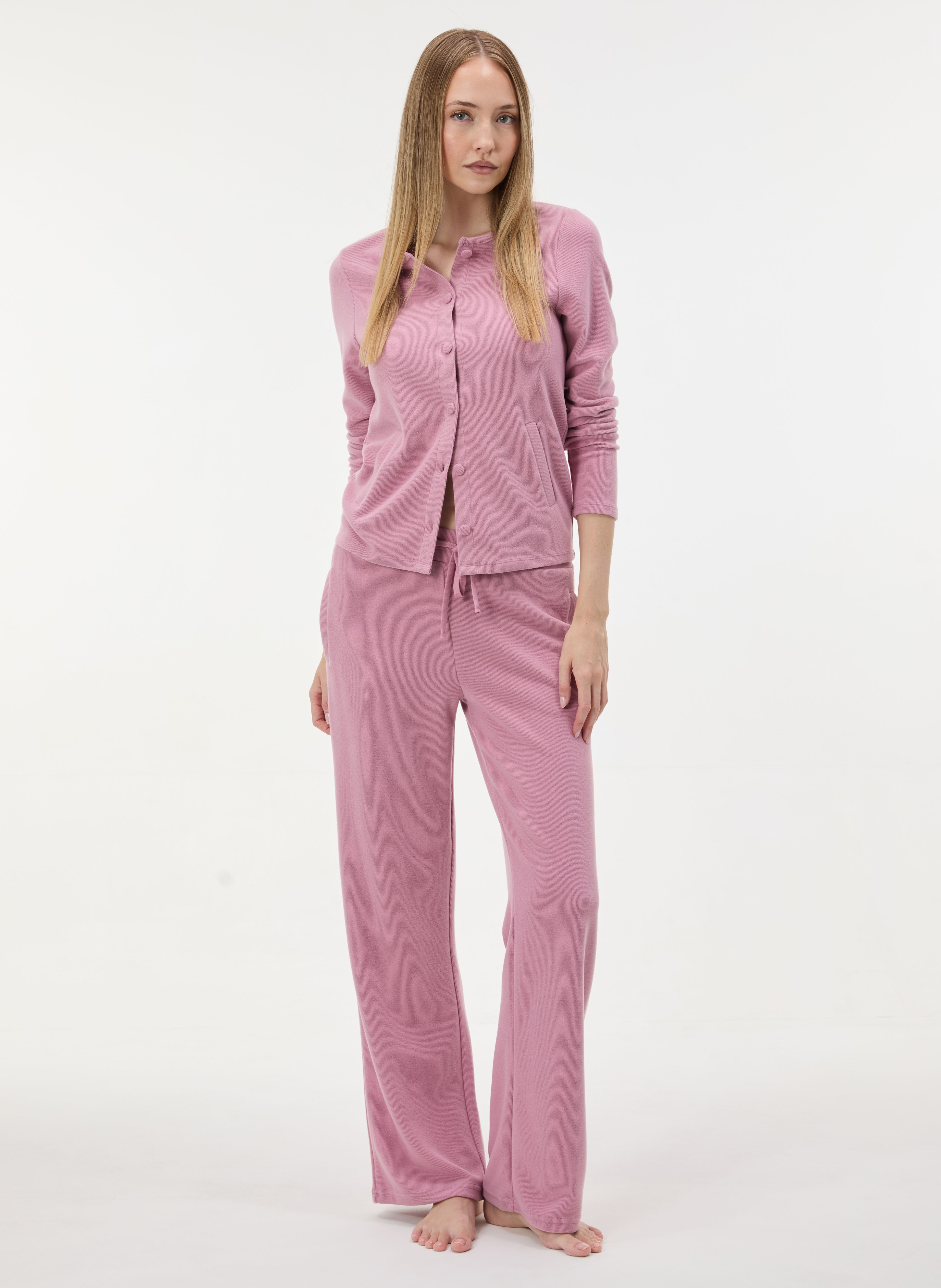 Rosa Damen-Cardigan mit langen Ärmeln ORSAY - 003