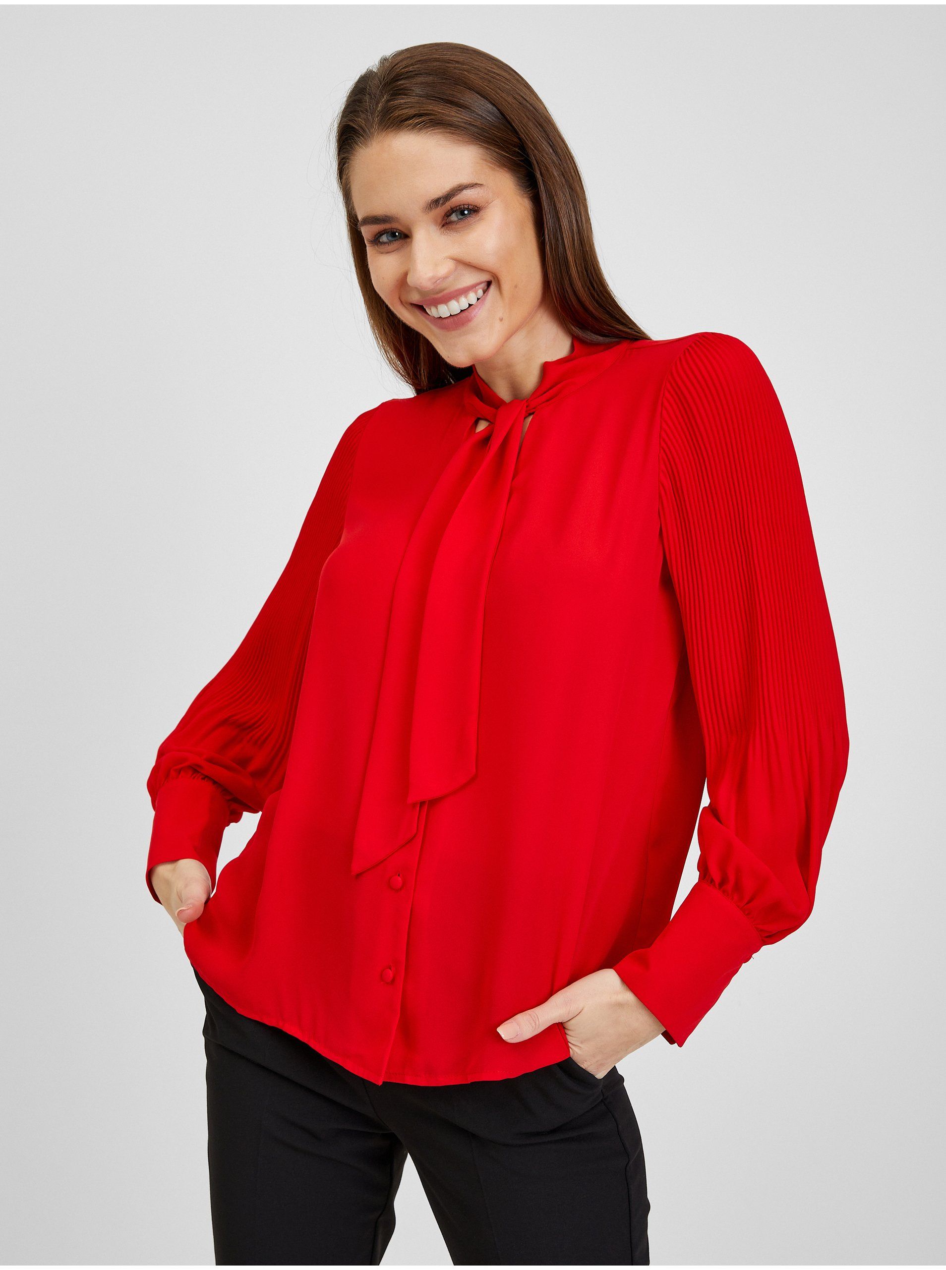 Rote Damen Bluse