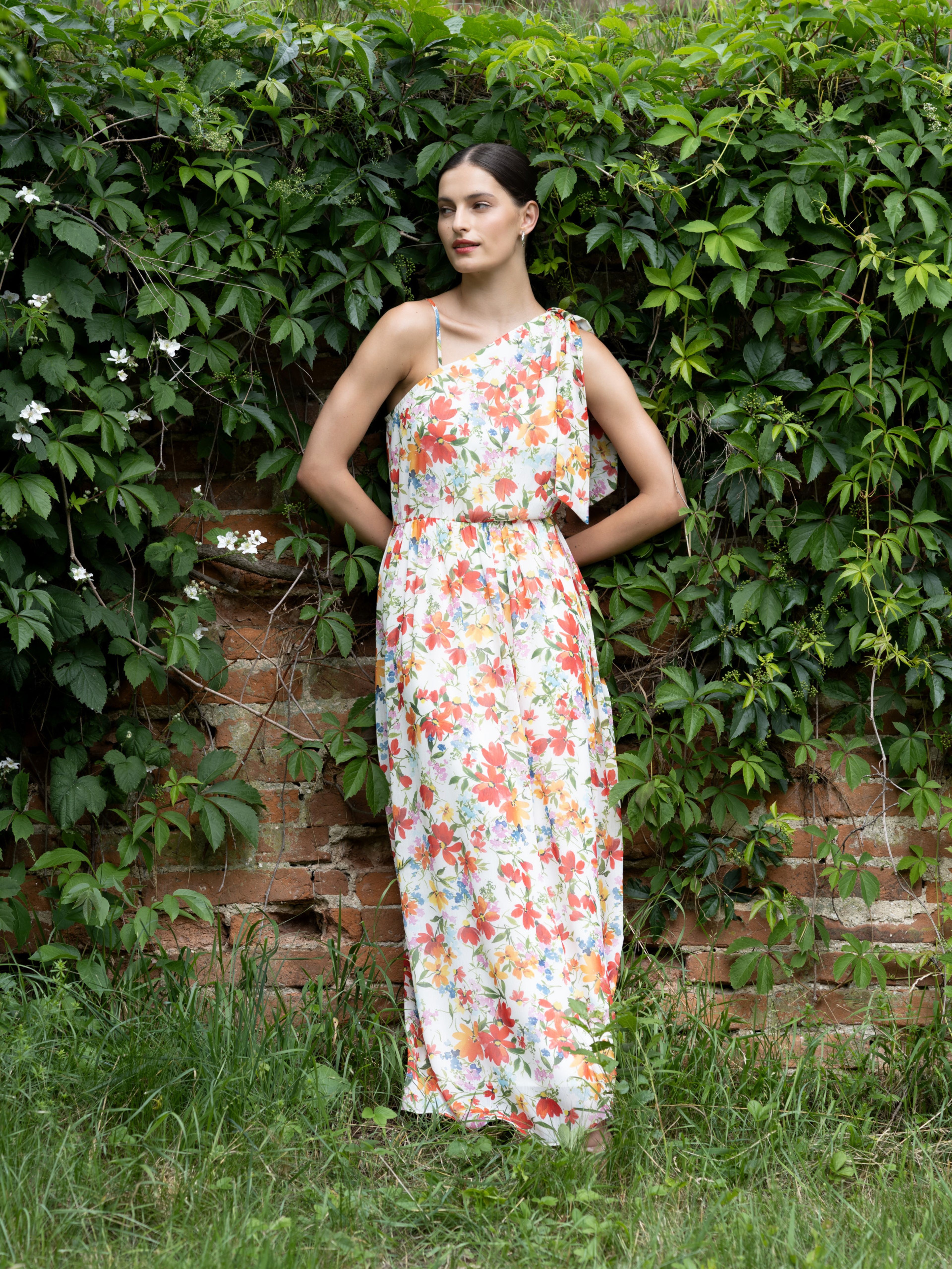 Rochie maxi crem cu model floral pentru femei ORSAY