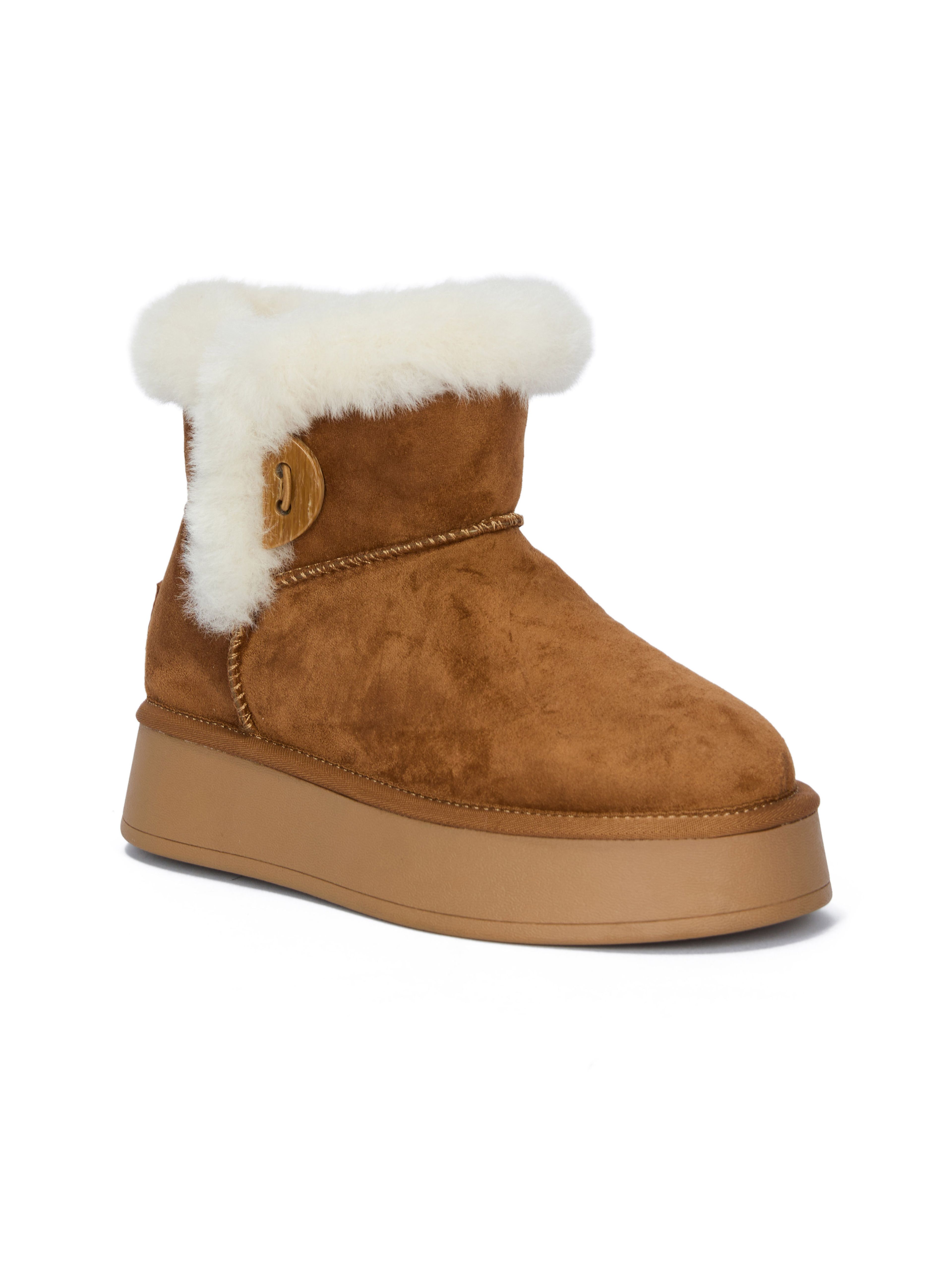 Braune Damen-Winterschuhe mit Fell ORSAY LIORA - 001