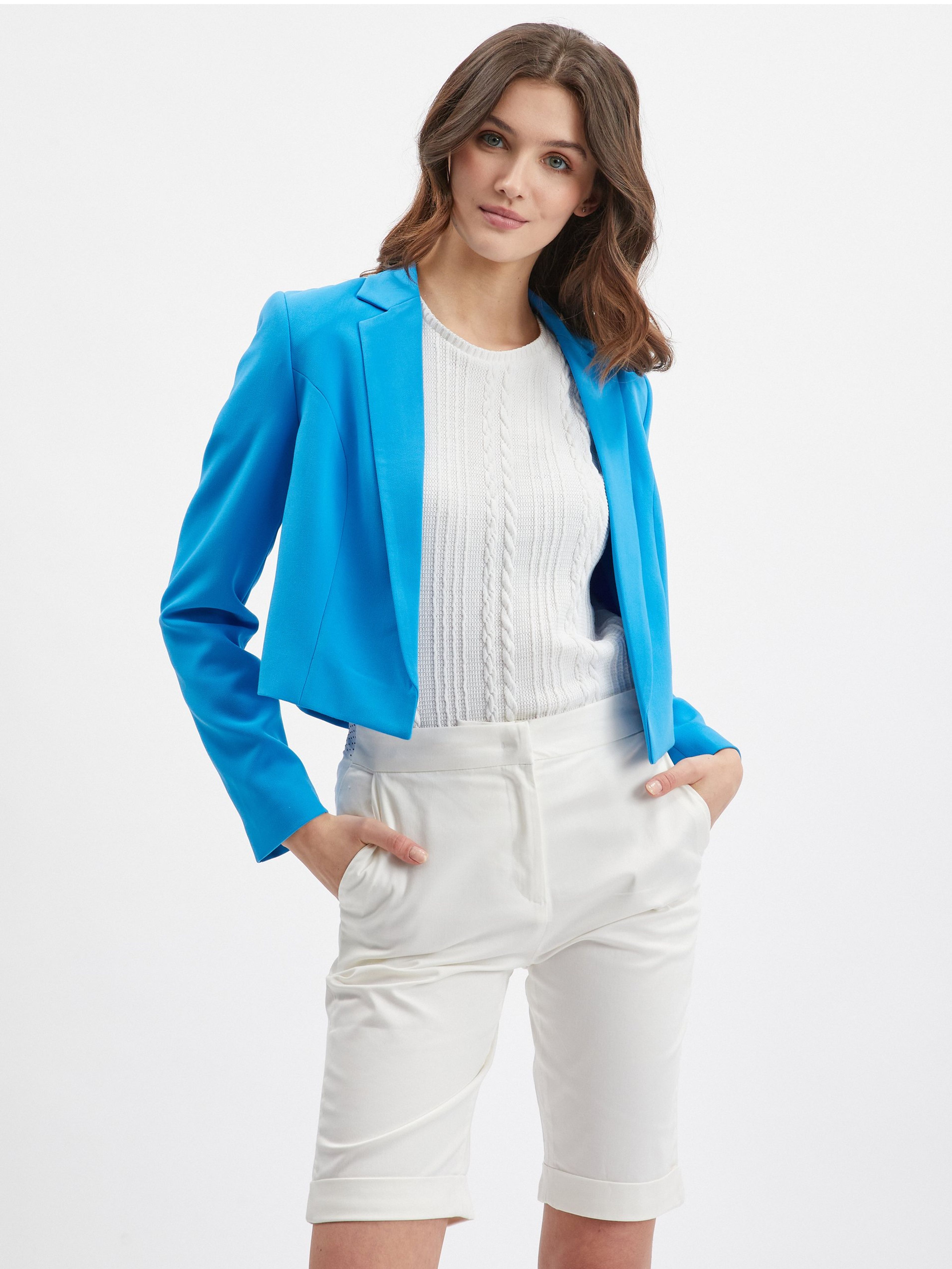 Blauer Damen-Cropped-Blazer ORSAY