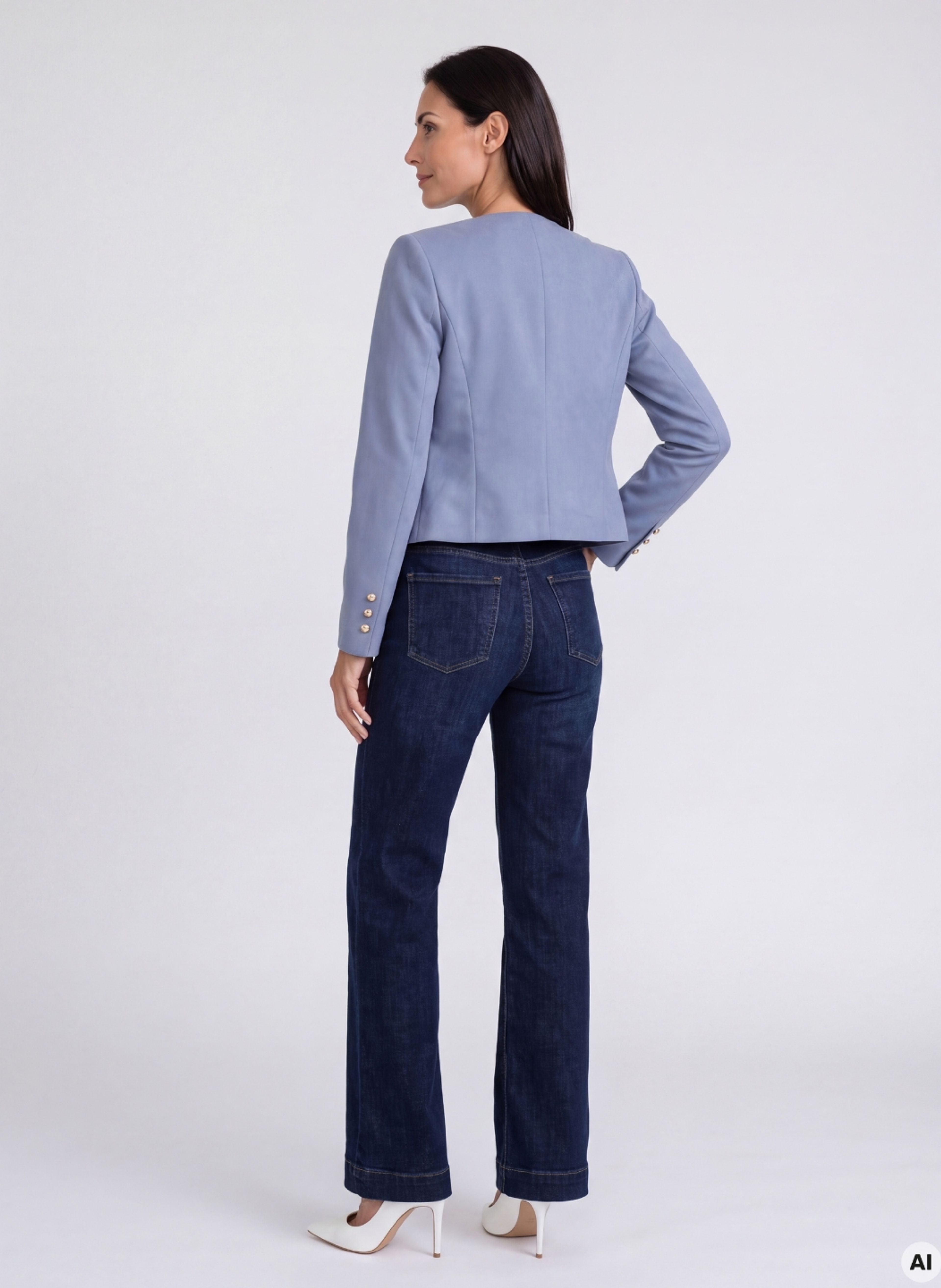 Hellblauer Damen-Blazer ORSAY - 003