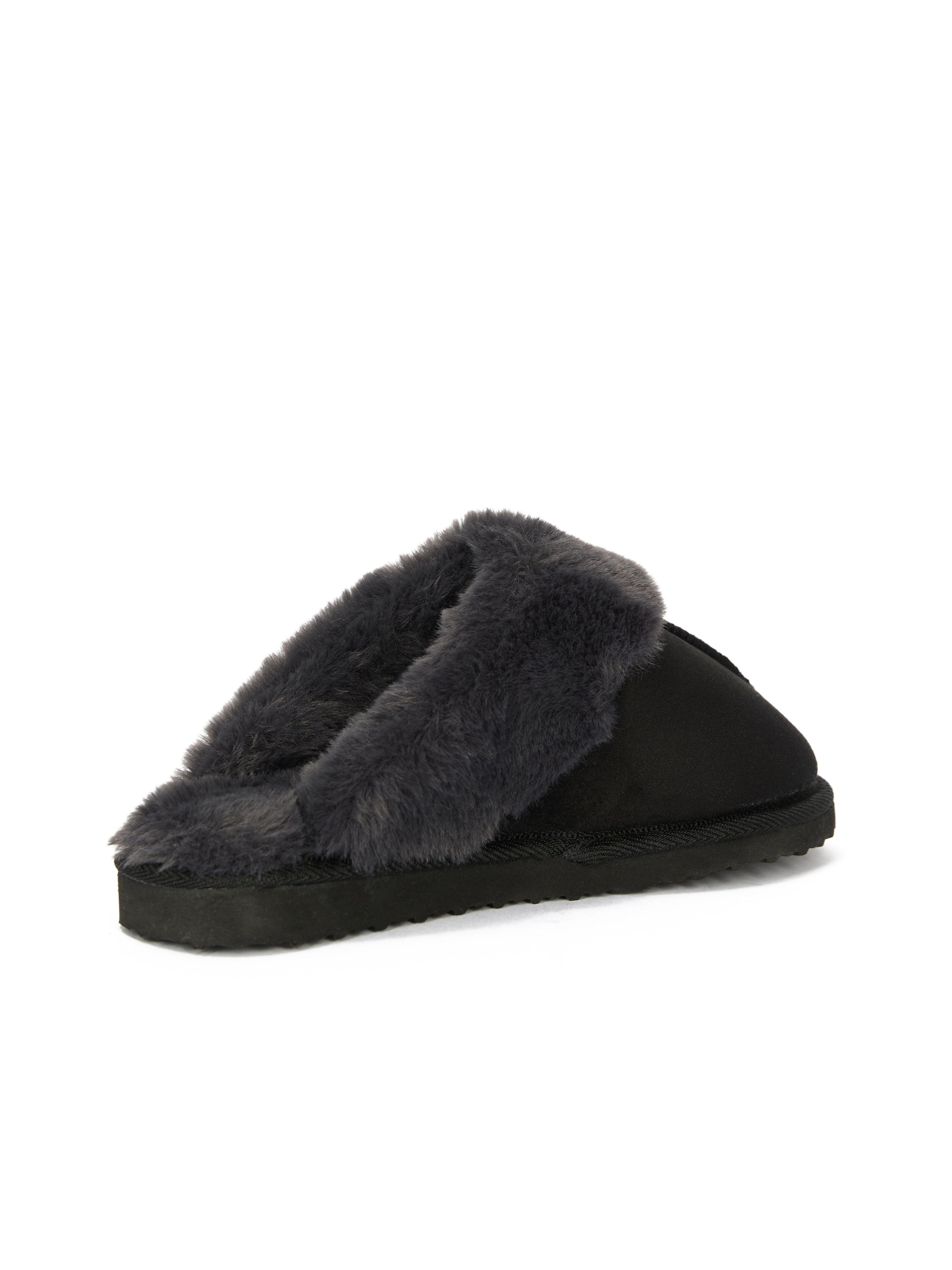 Schwarze Damen-Pantoffeln mit Fell ORSAY IMARA - 005