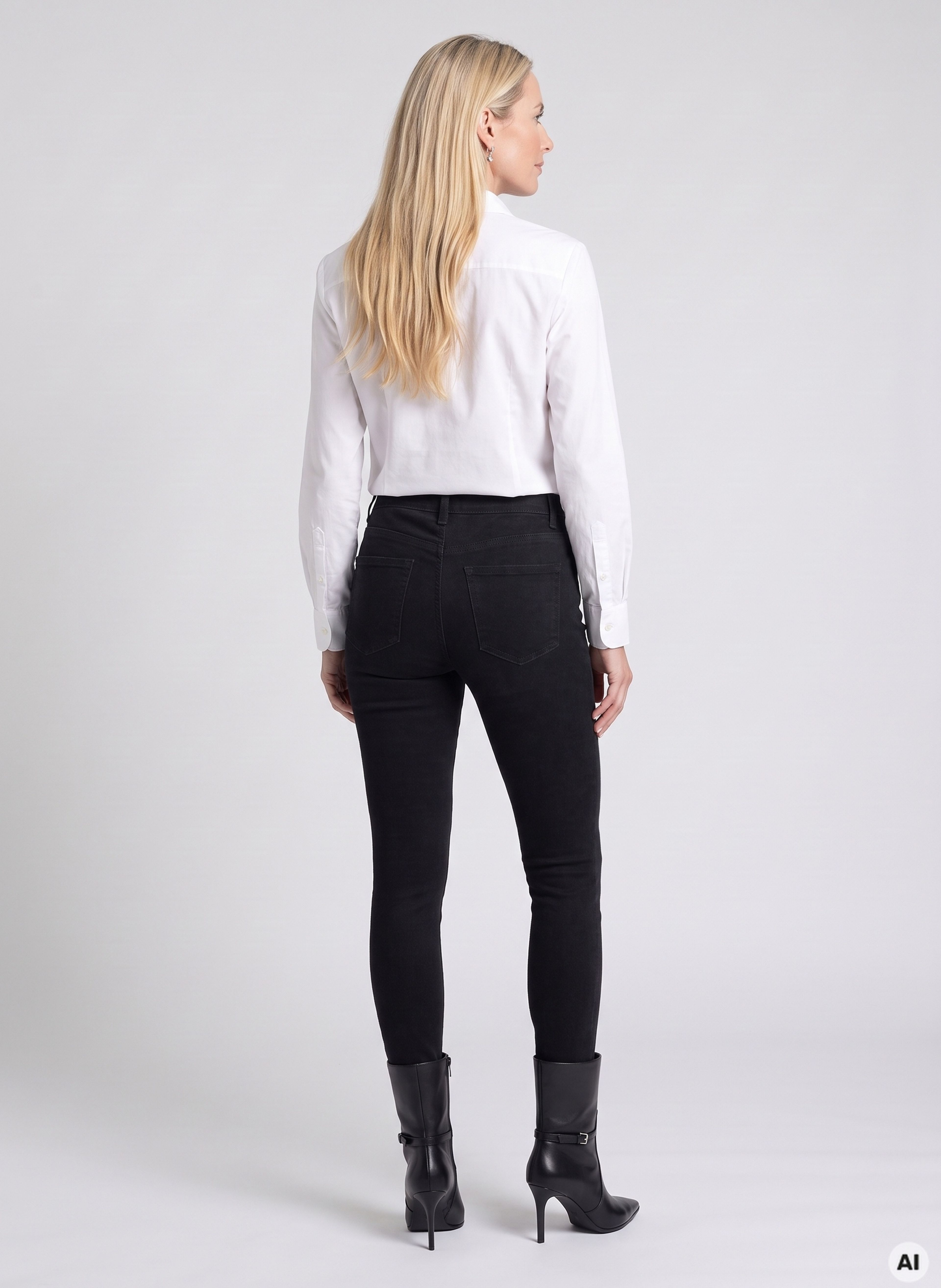 Černé dámské skinny džíny s vysokým pasem ORSAY - 002