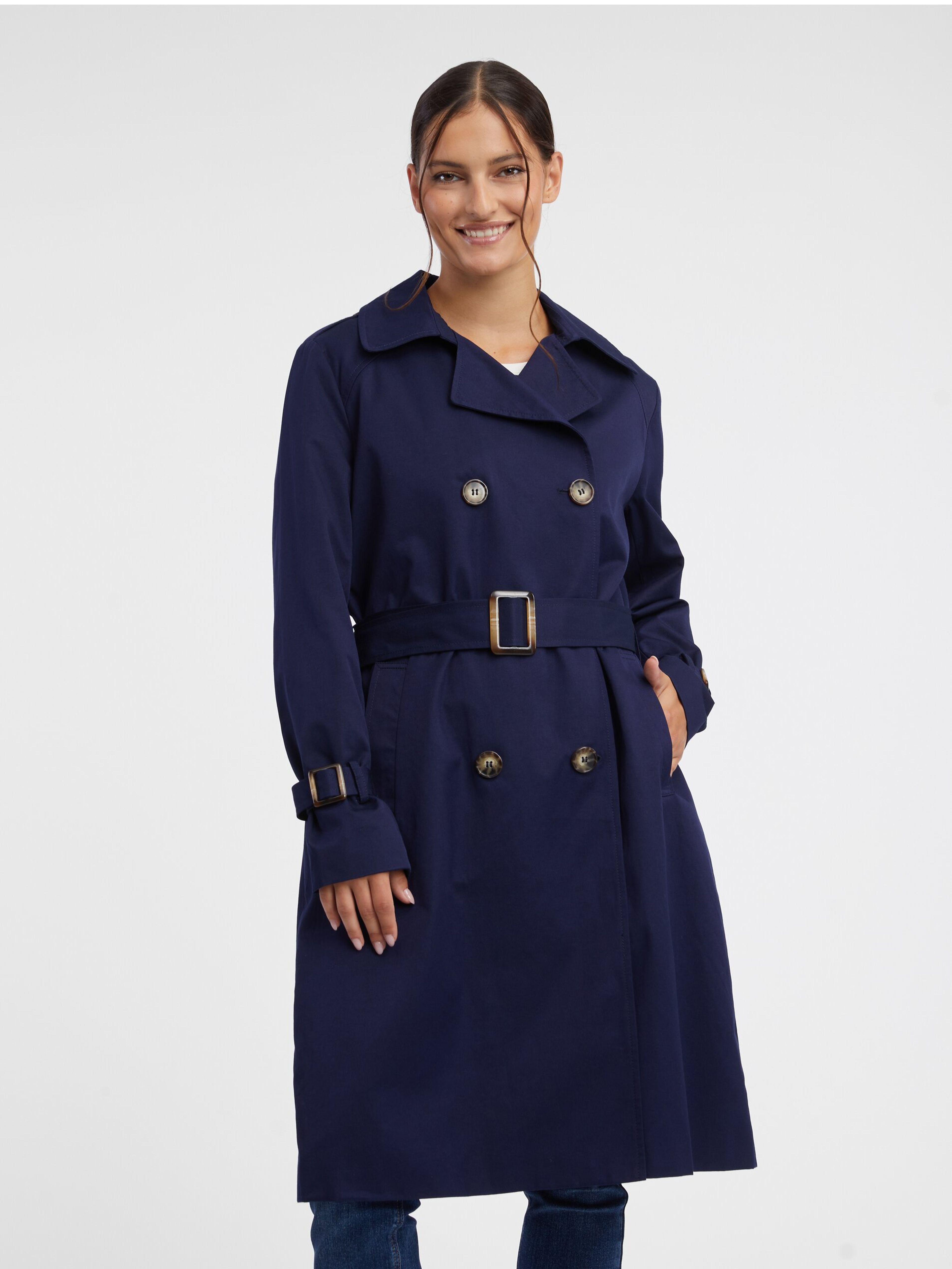 Dunkelblauer Damen-Trenchcoat ORSAY