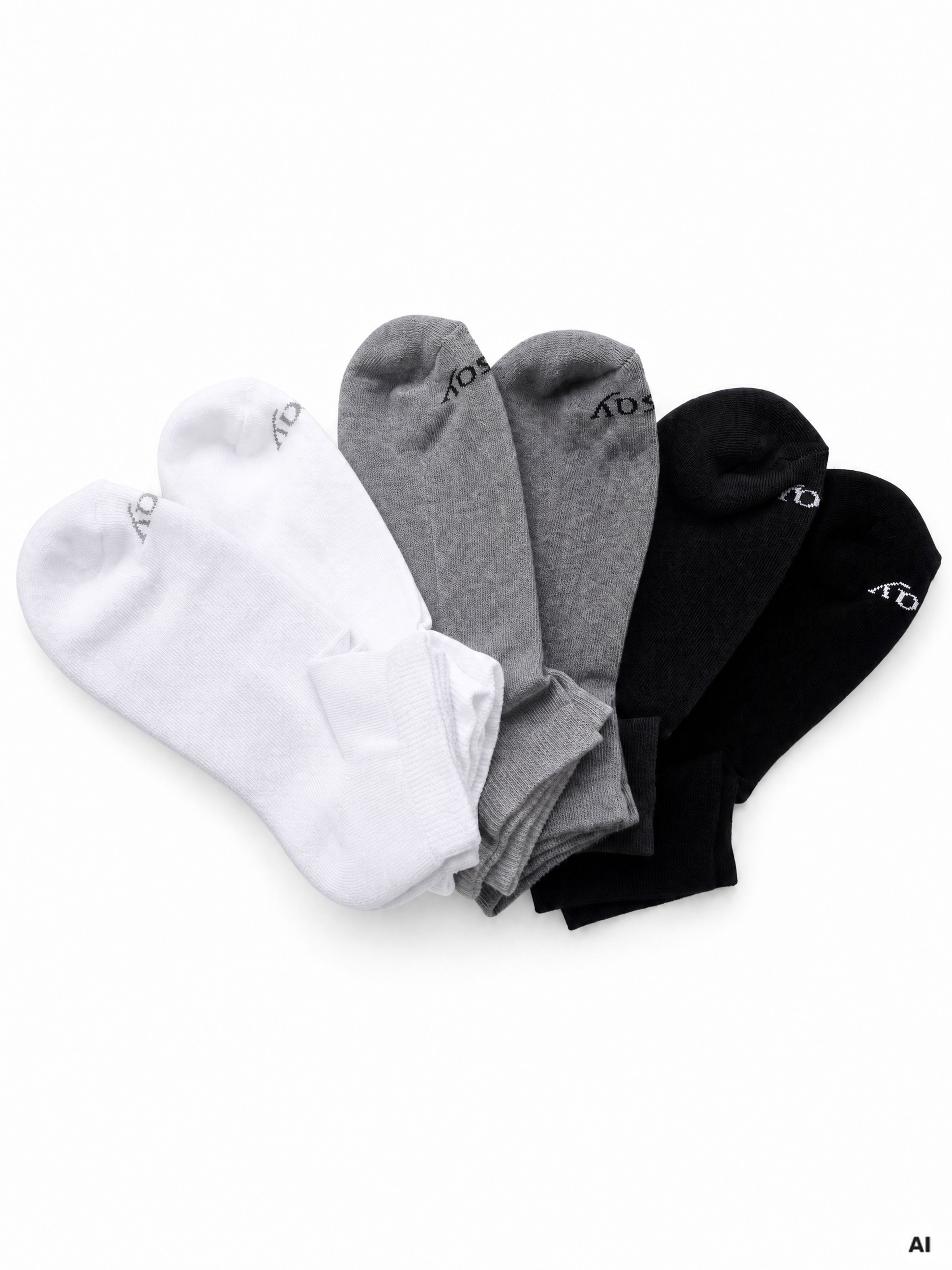 Mehrfarbige Damen-Knöchelsocken 6er-Pack ORSAY - 002