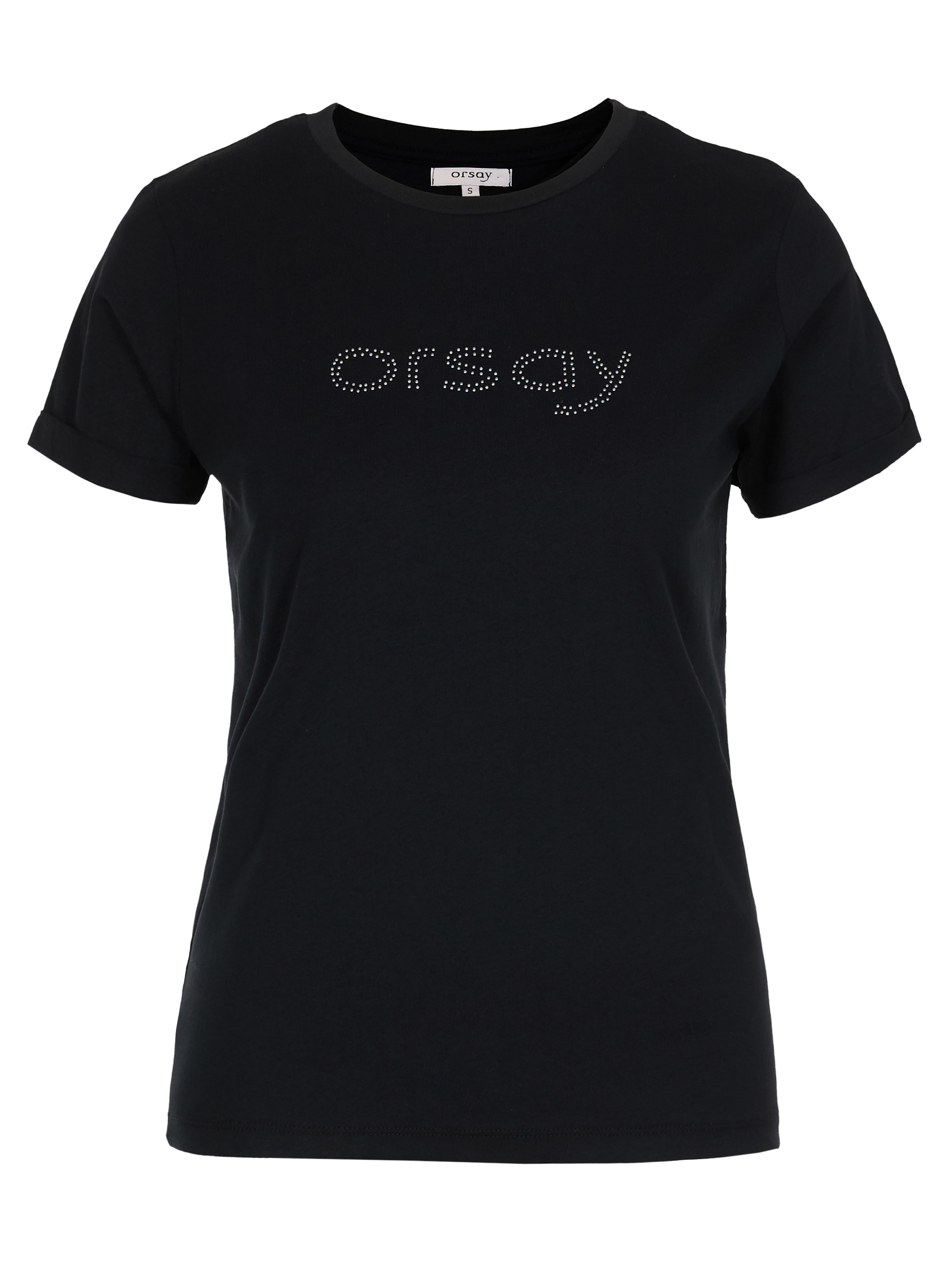 Czarny damski t-shirt z krótkim rękawem ORSAY - 005