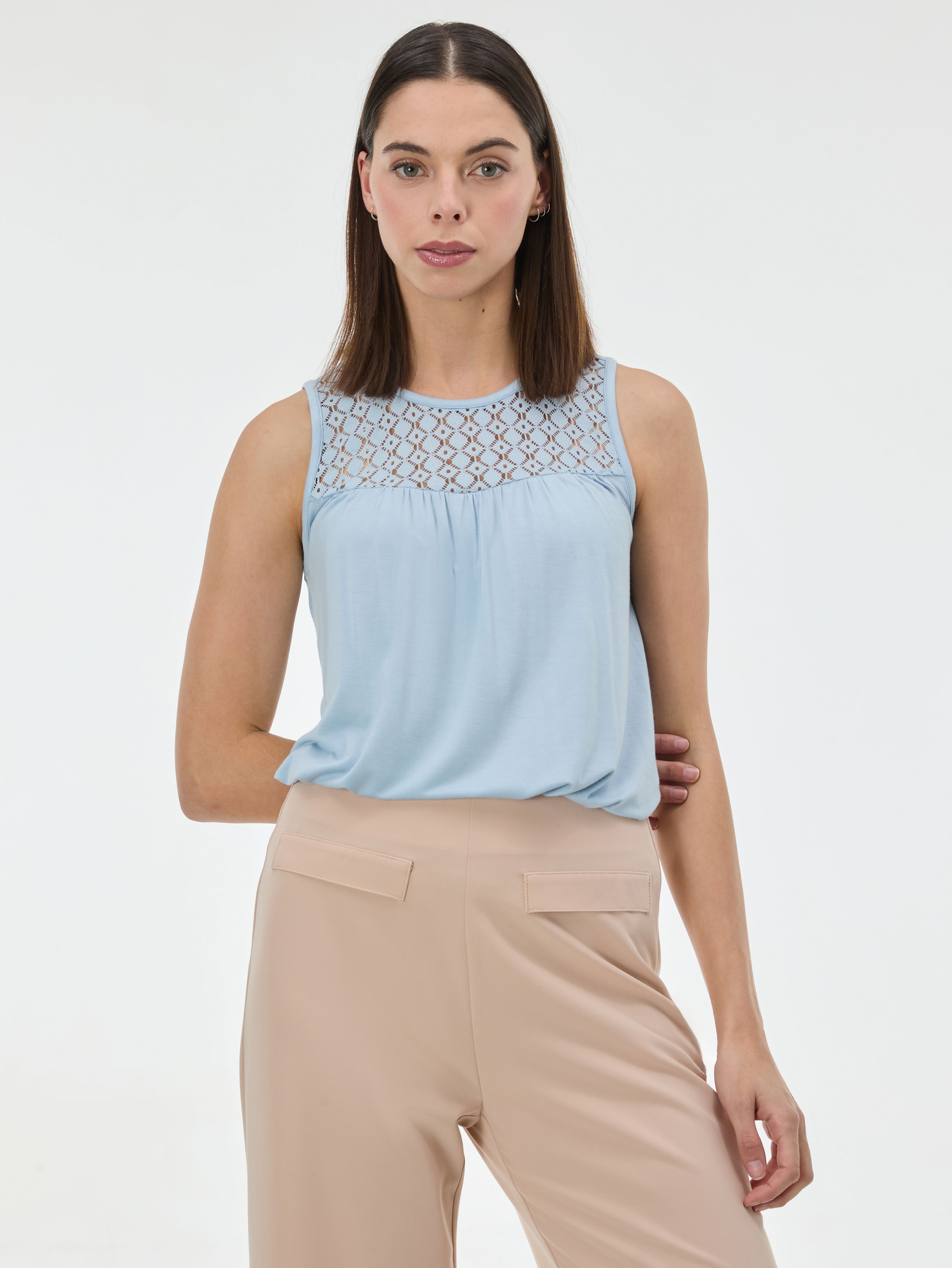 Jasnoniebieski damski top ORSAY