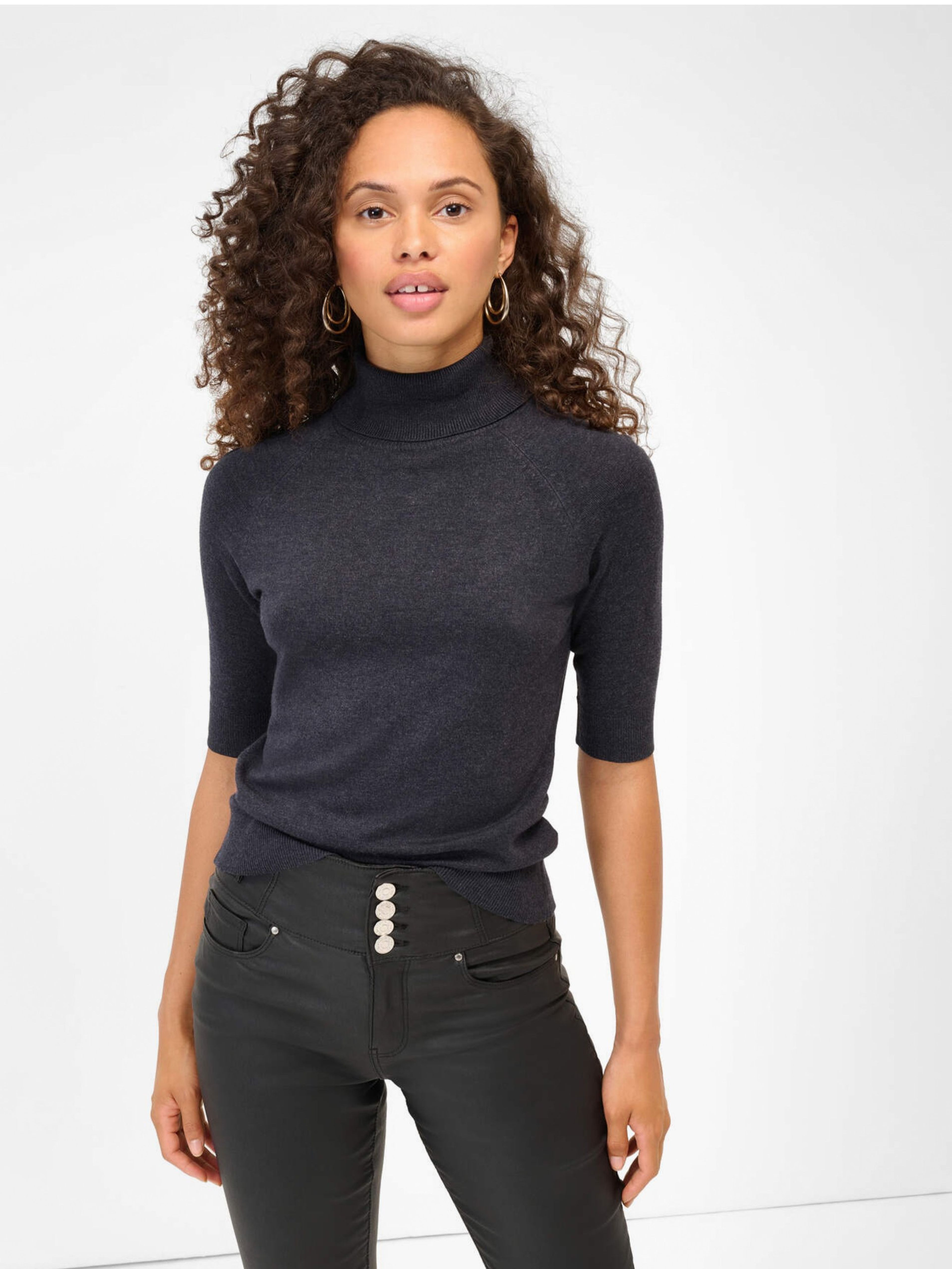 ORSAY sötétszürke rövidujjú garbó