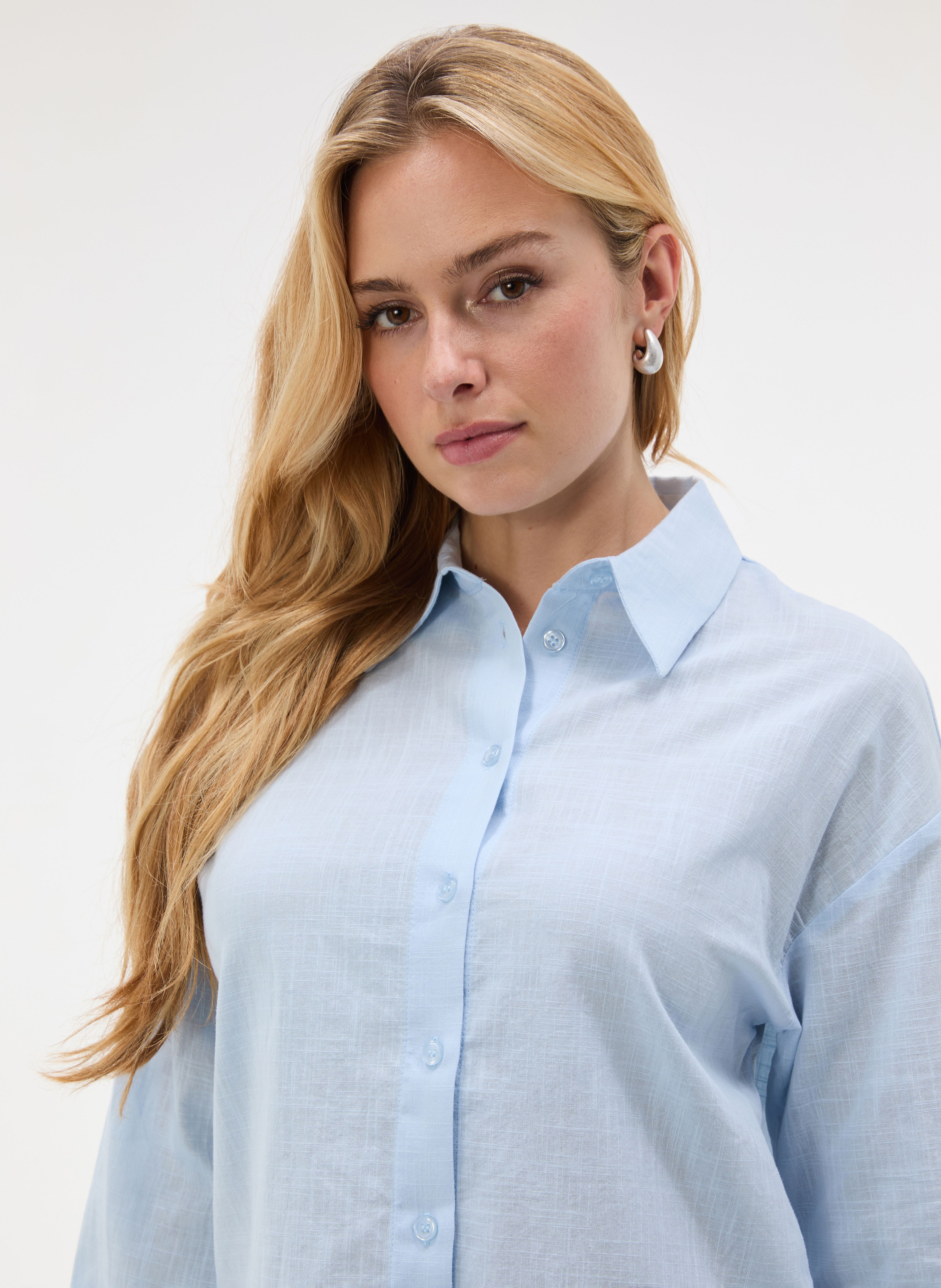 Hellblaue Damenbluse ORSAY - 004