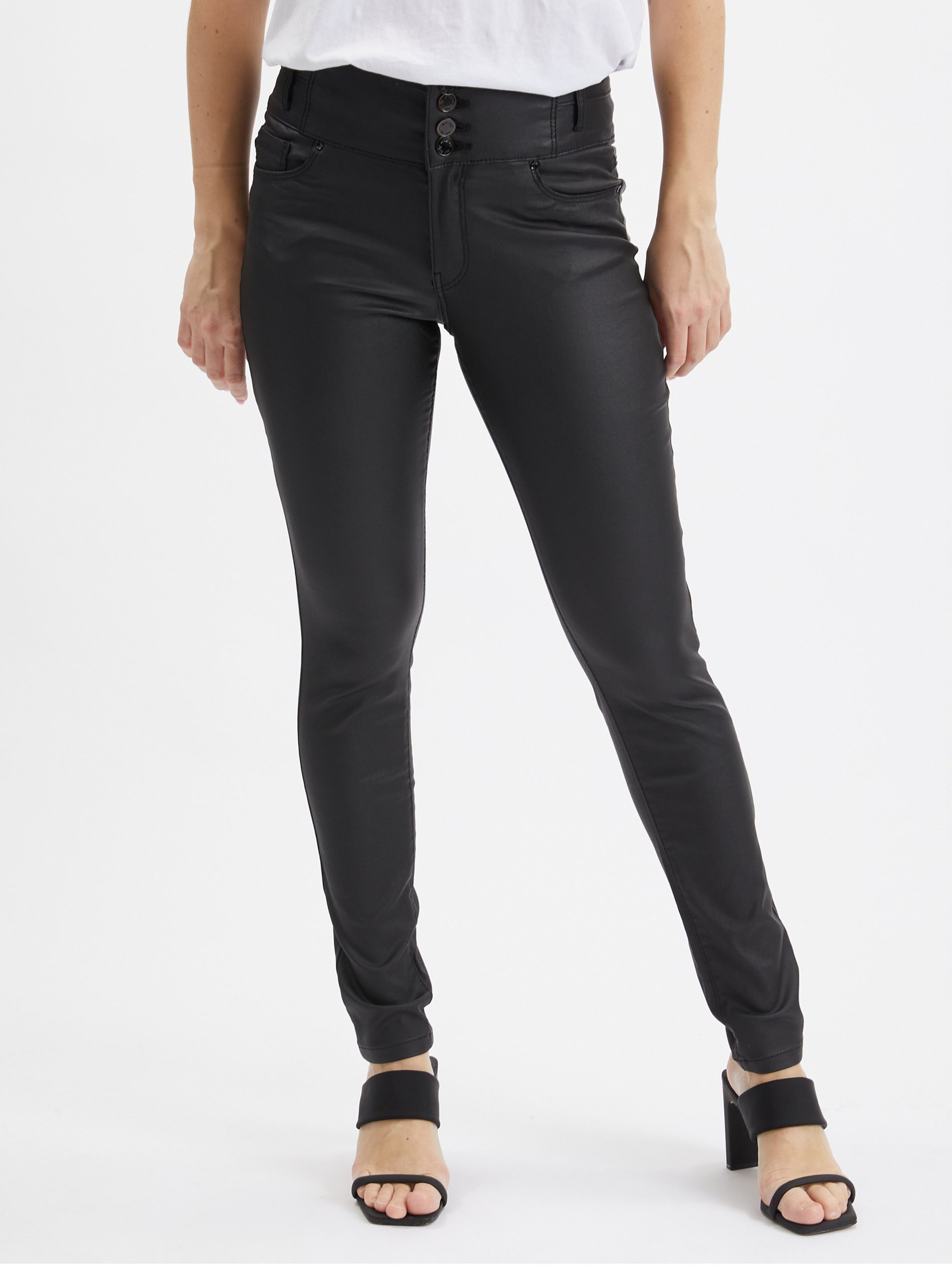 Pantaloni skinny fit pentru femei negri ORSAY