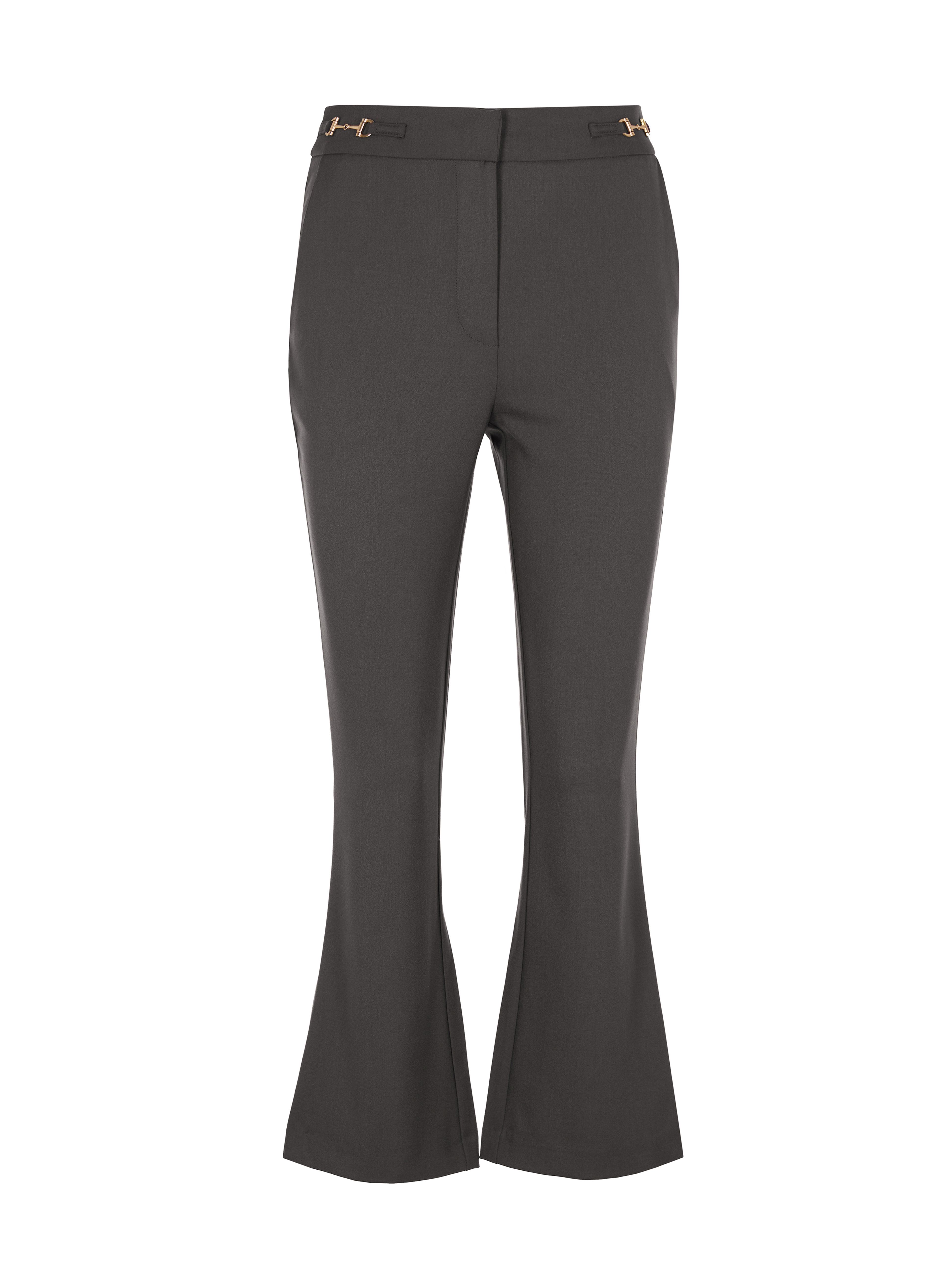 ORSAY Szürke női bootcut nadrág magas derékkal - 005