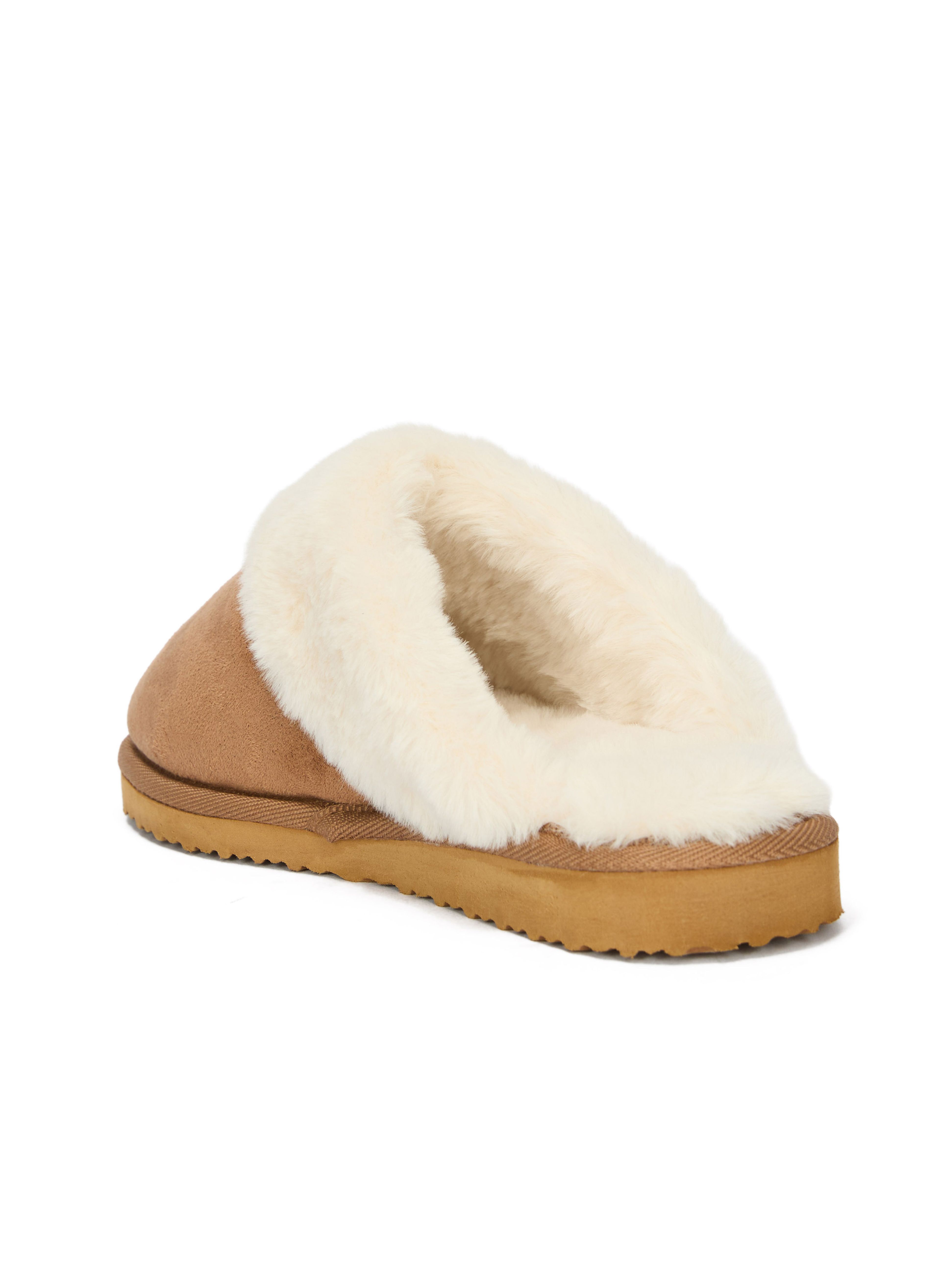 Braune Damen-Pantoffeln mit Fell ORSAY IMARA - 005