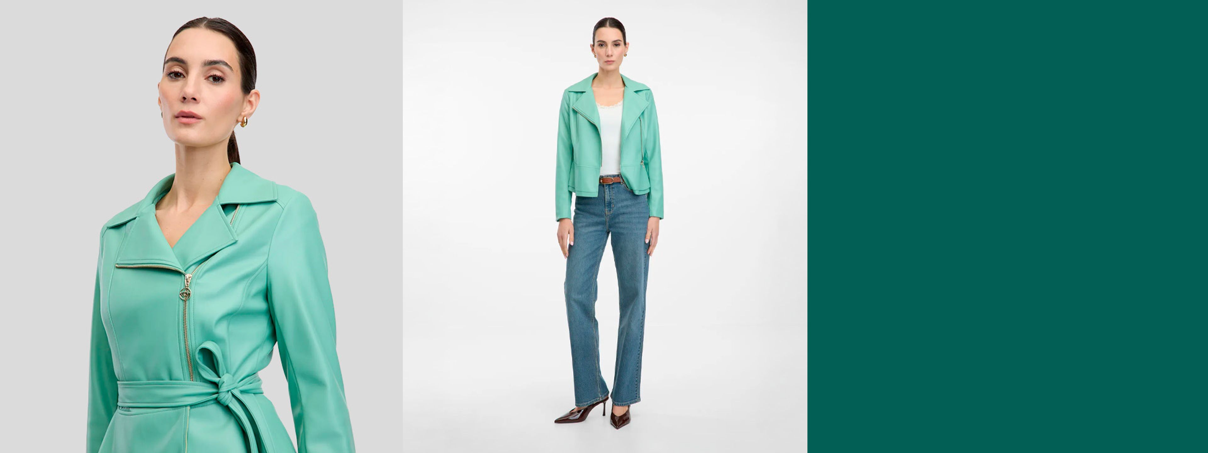 Wiosenne kurtki ze skóry ekologicznej	