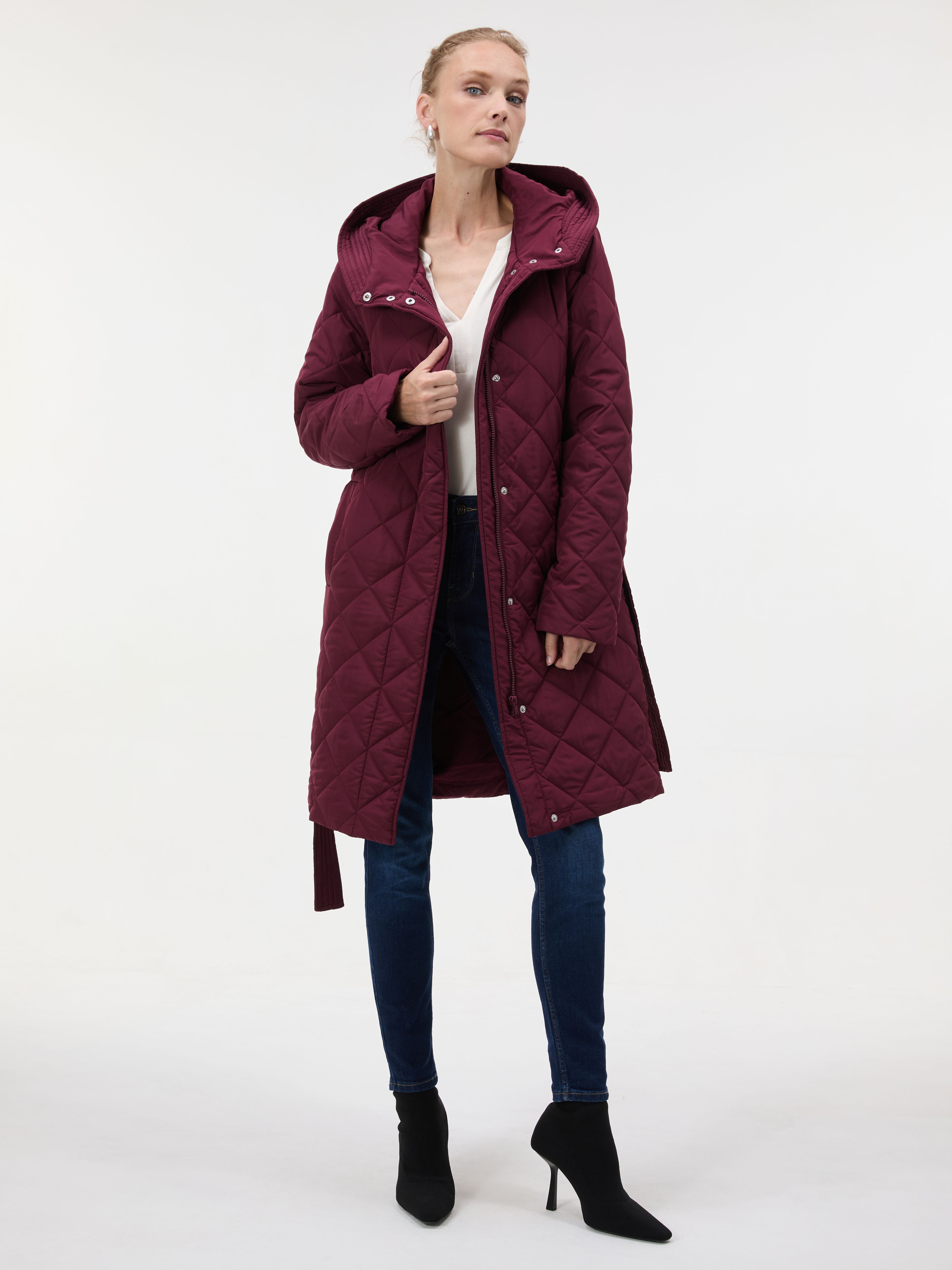 Palton pentru femei bordo ORSAY - 005