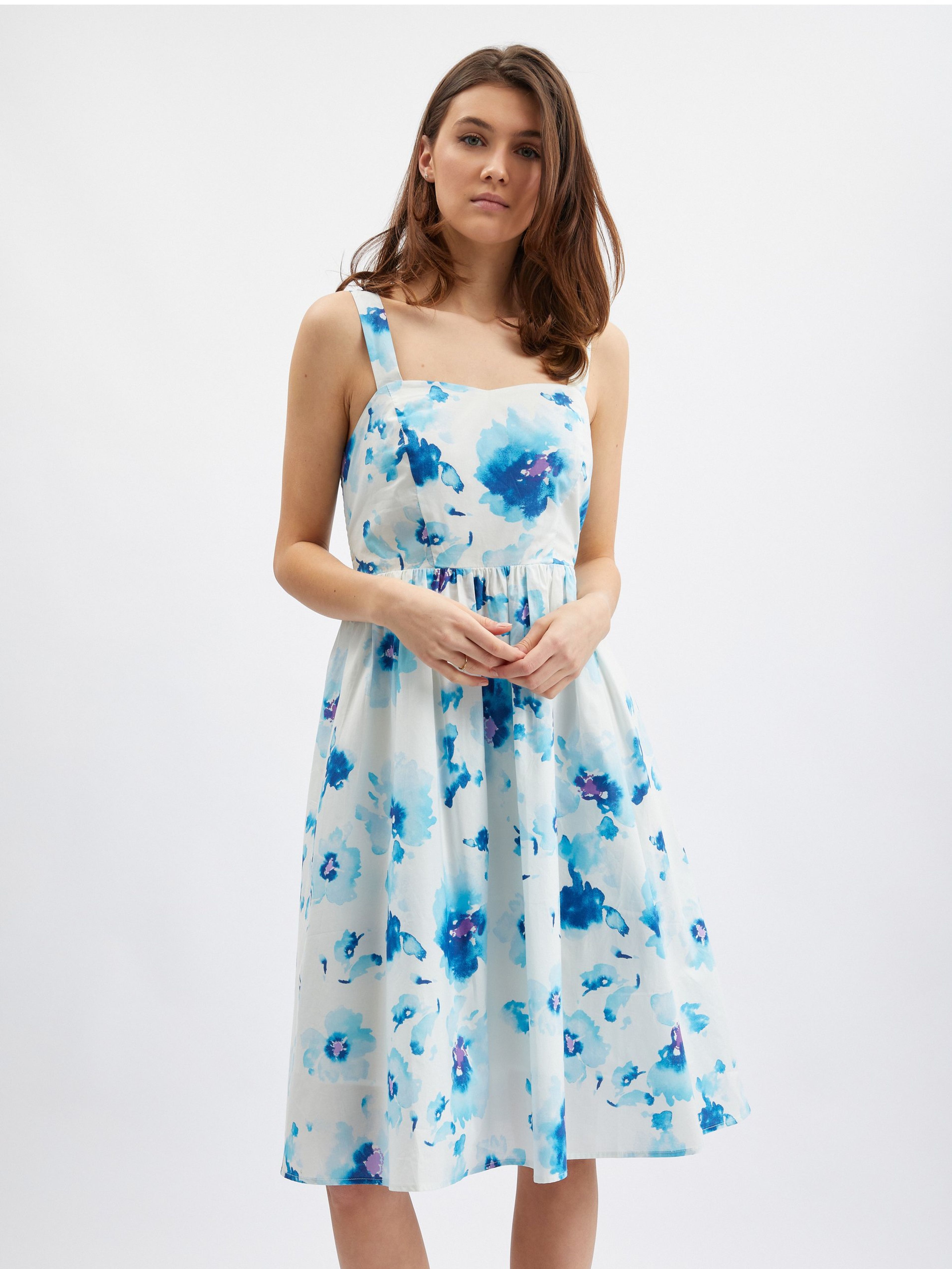 Rochie cu model floral albastru și alb pentru femei ORSAY