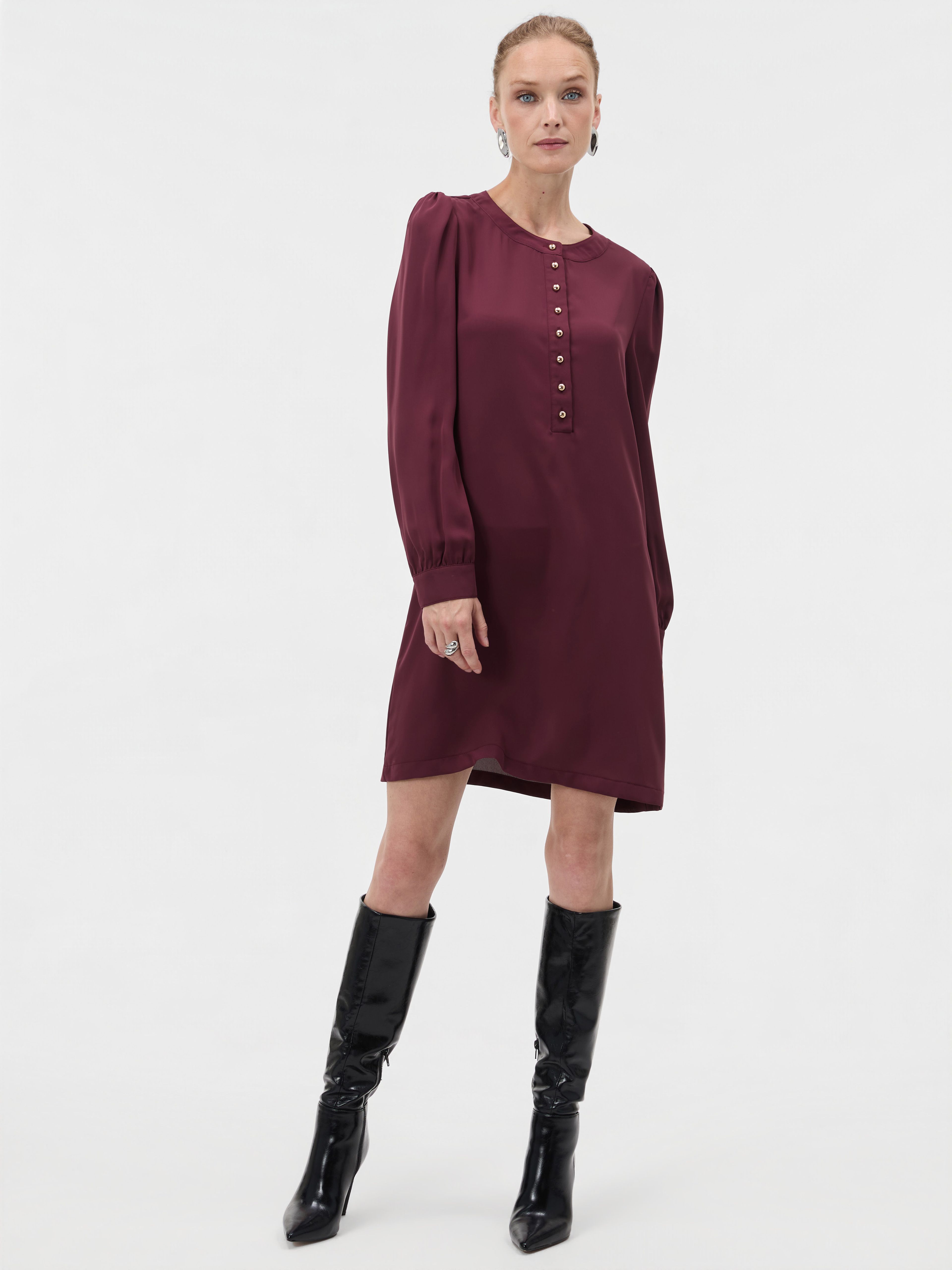 Vínové dámske šaty ORSAY - 004