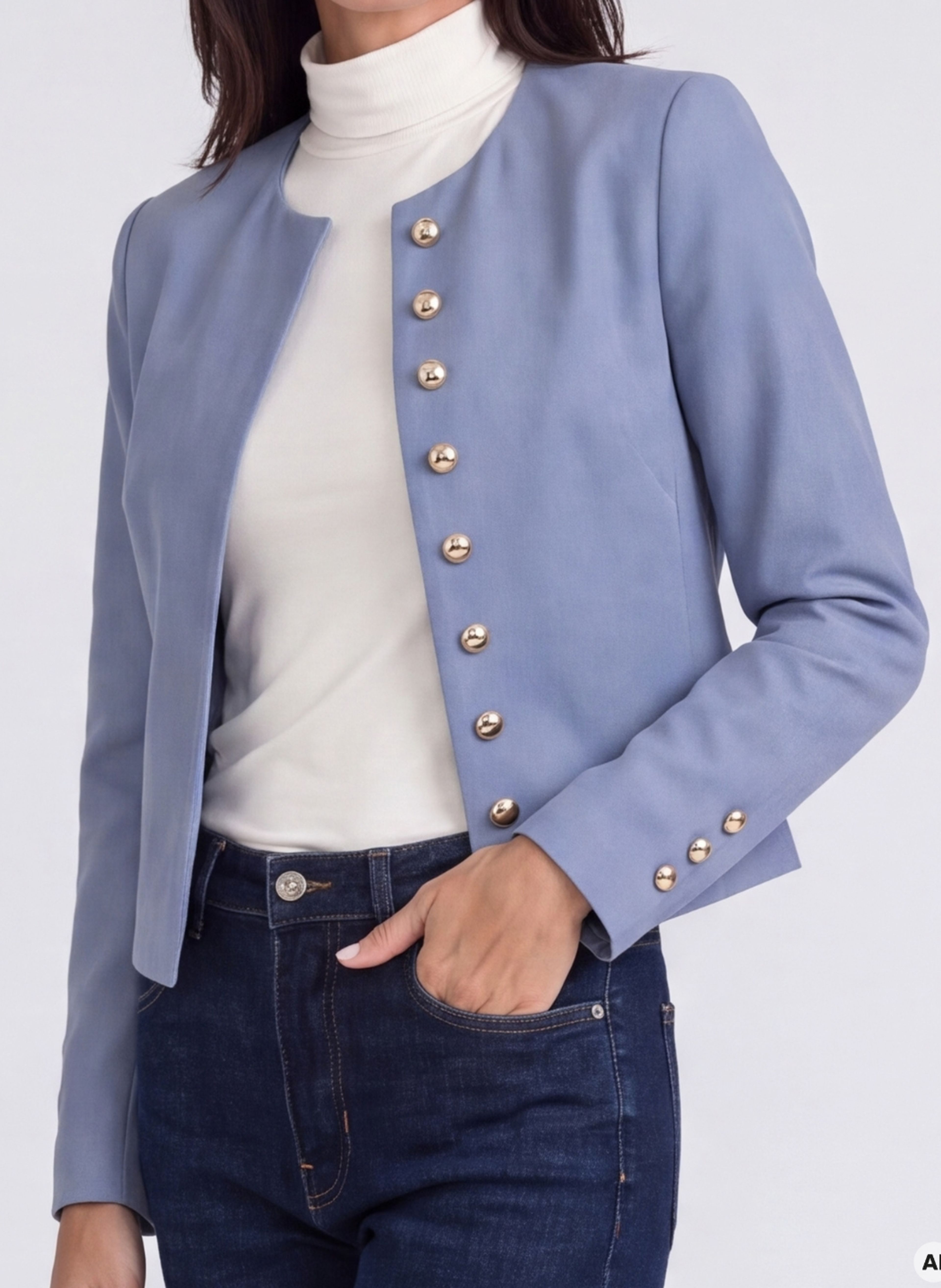 Hellblauer Damen-Blazer ORSAY - 004