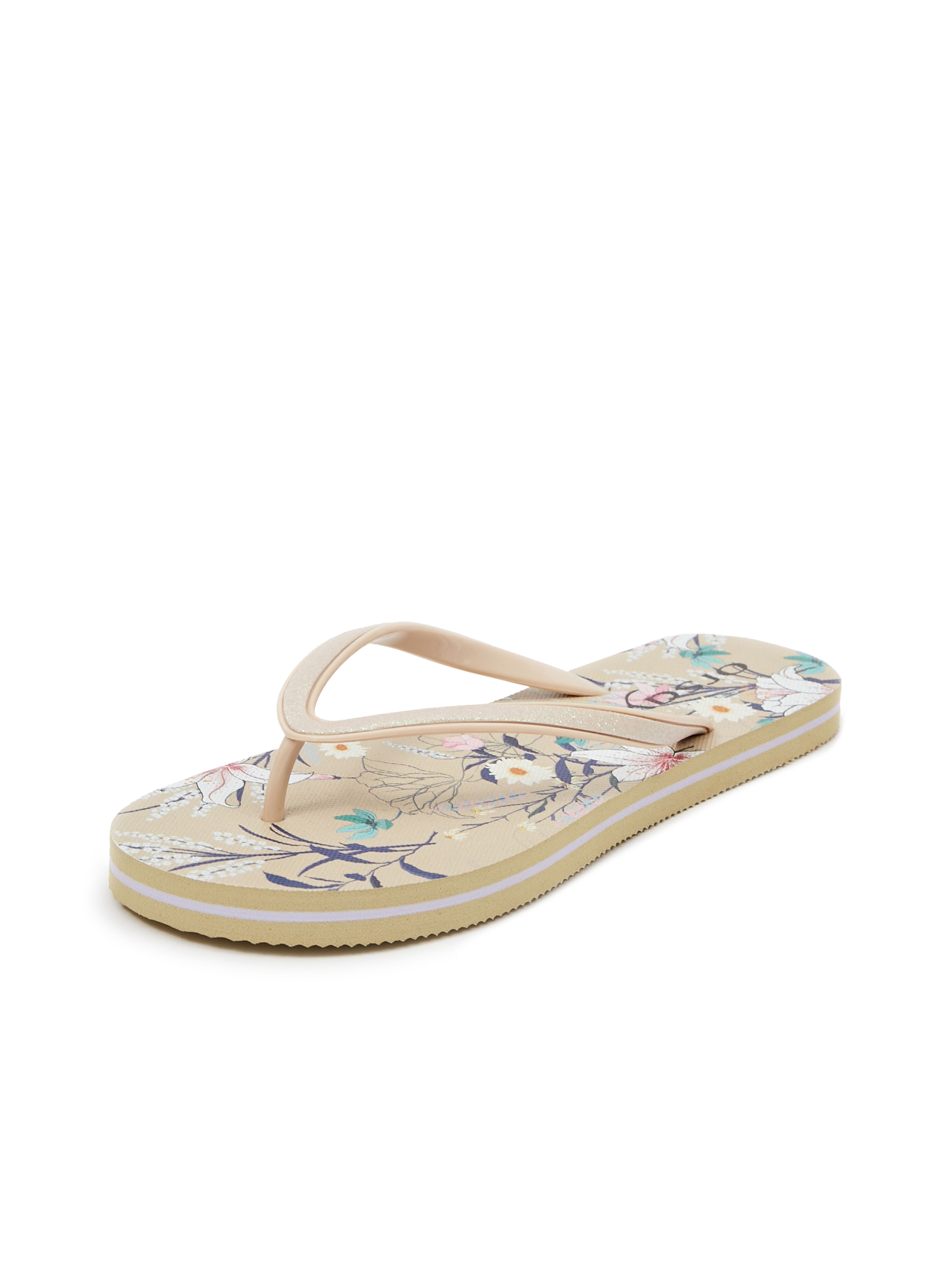 Beige gemusterte Damen-Flip-Flops ORSAY