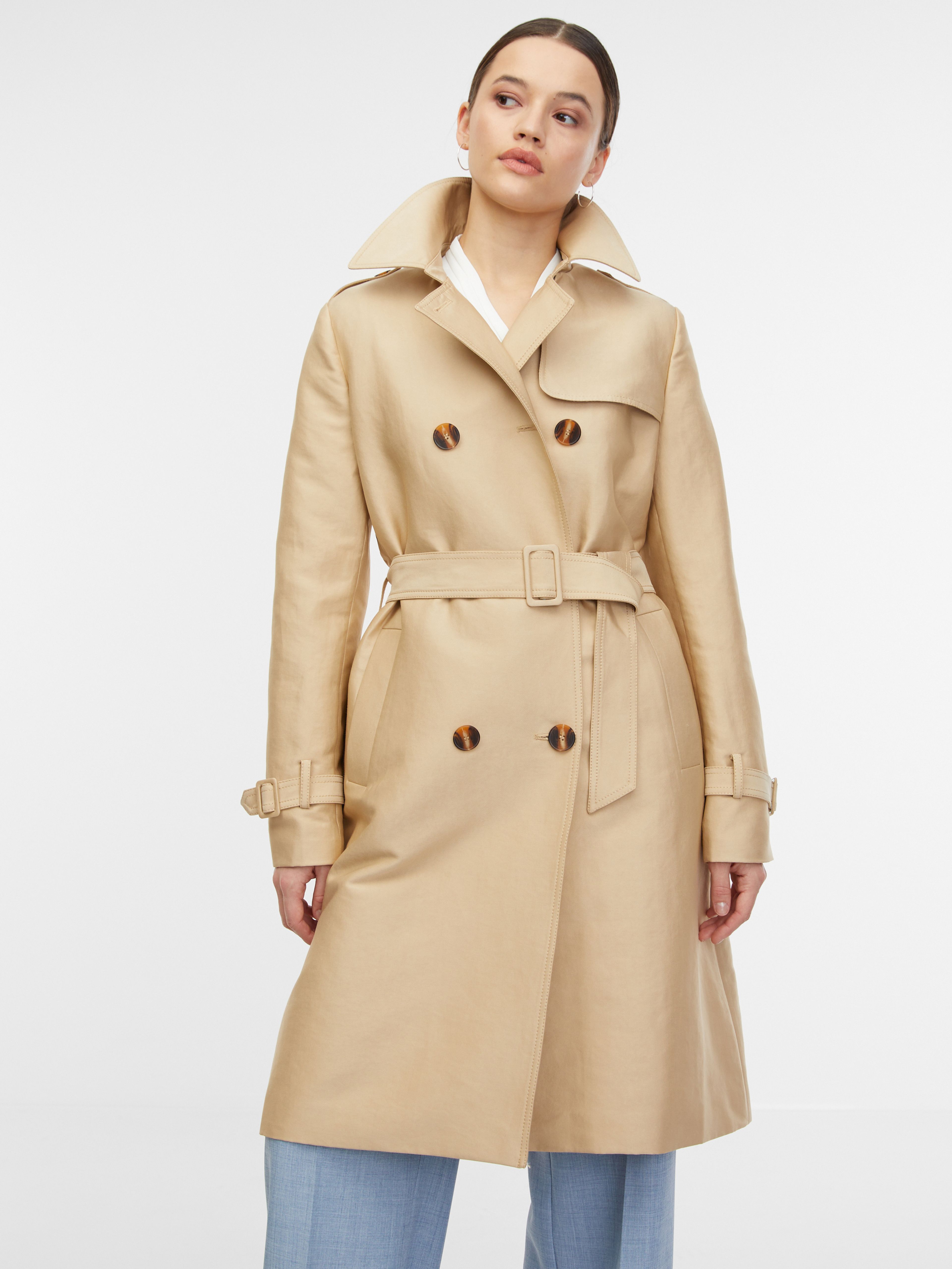 Beigefarbener Damen-Trenchcoat ORSAY