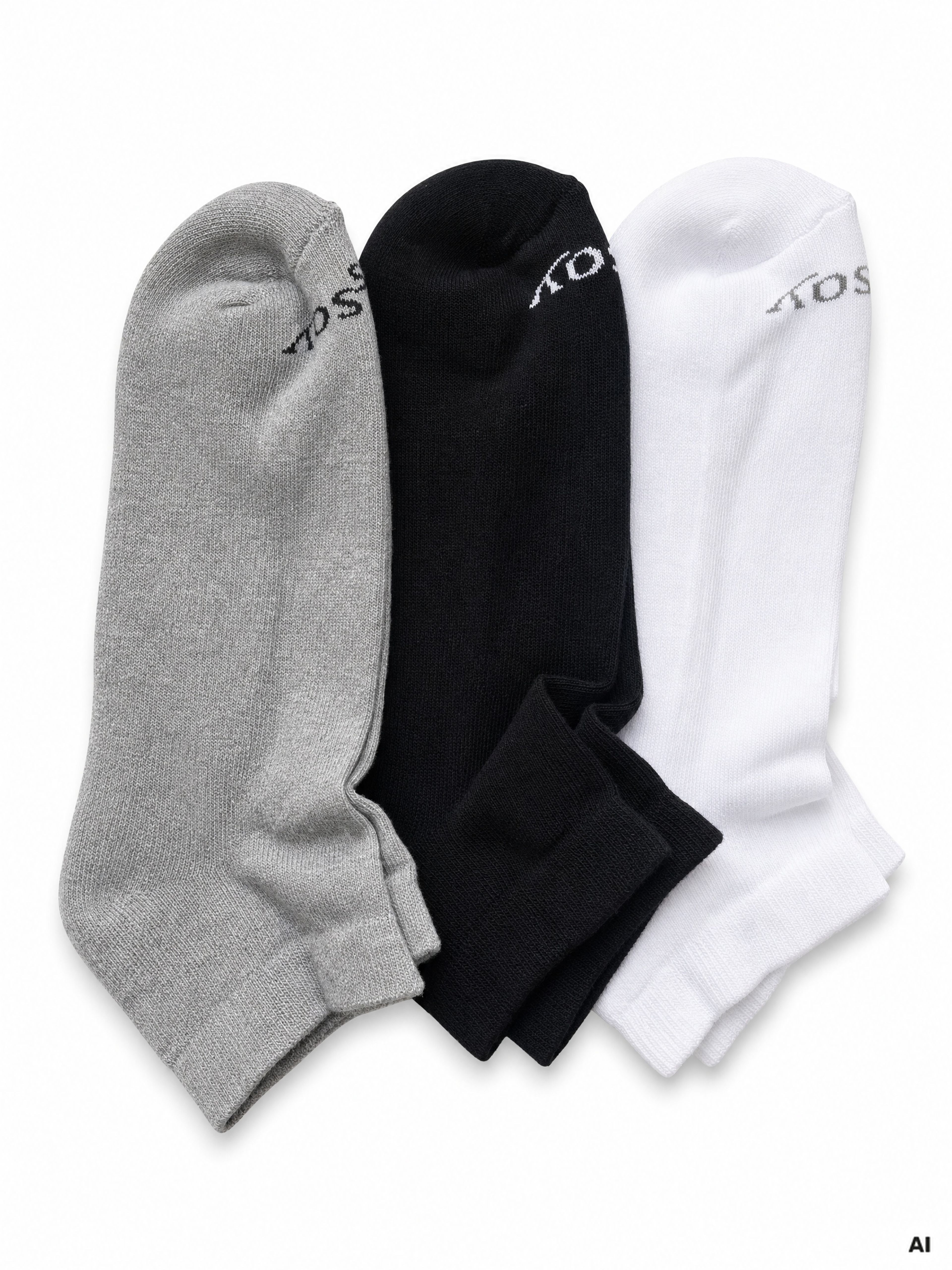 Mehrfarbige Damen-Knöchelsocken 3er-Pack ORSAY - 001