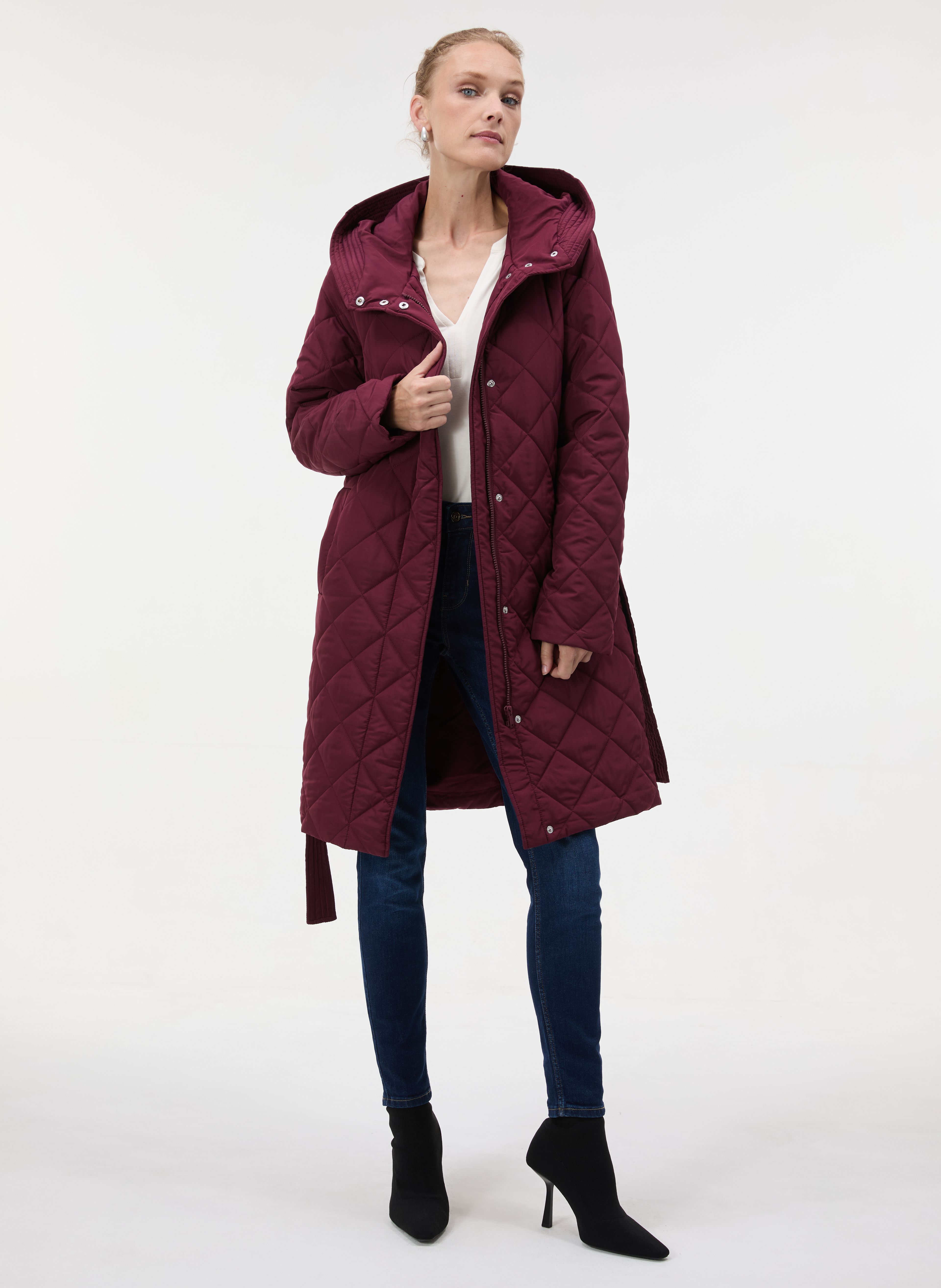 Palton pentru femei bordo ORSAY - 005