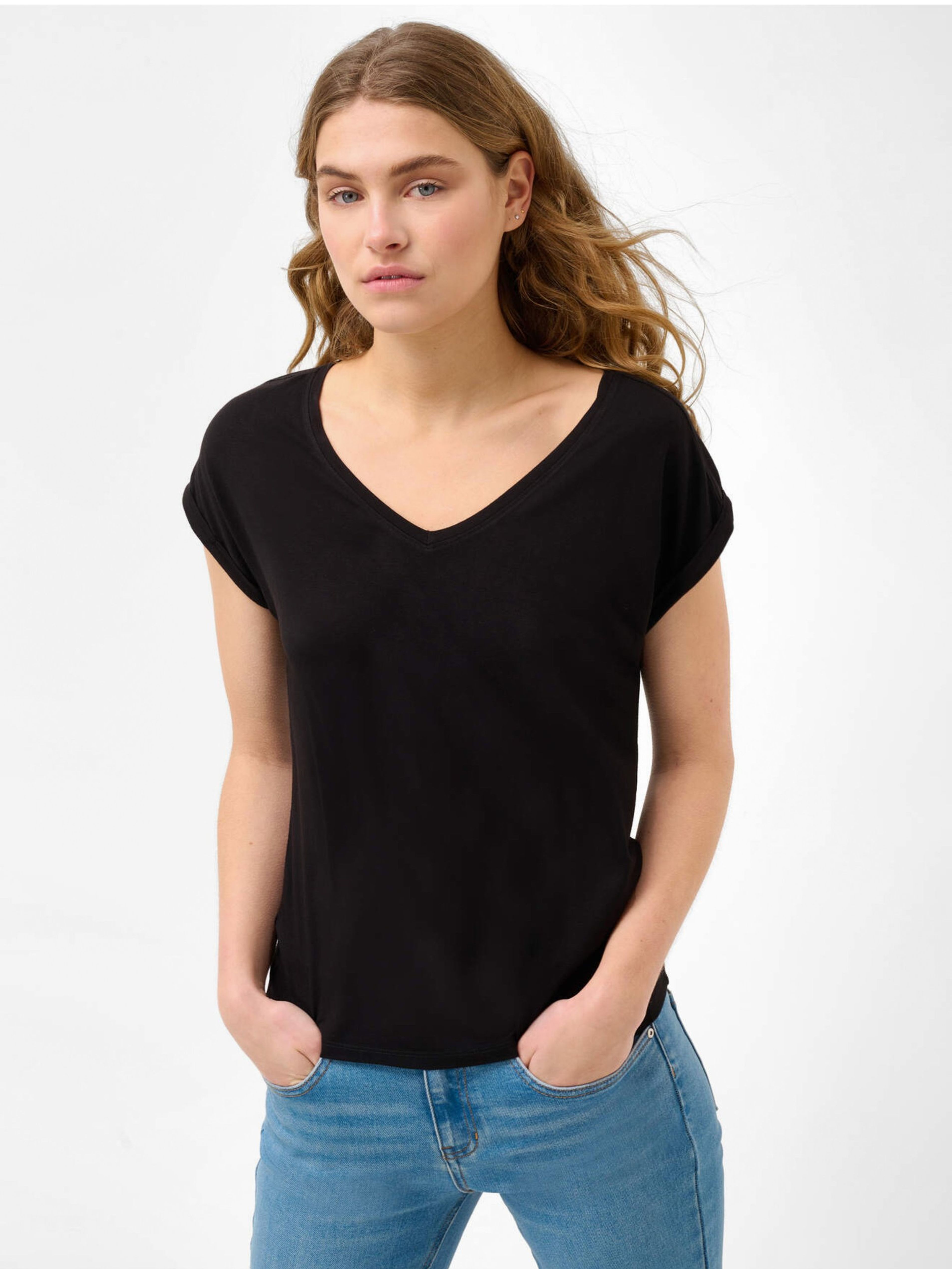 Czarny t-shirt basic ORSAY