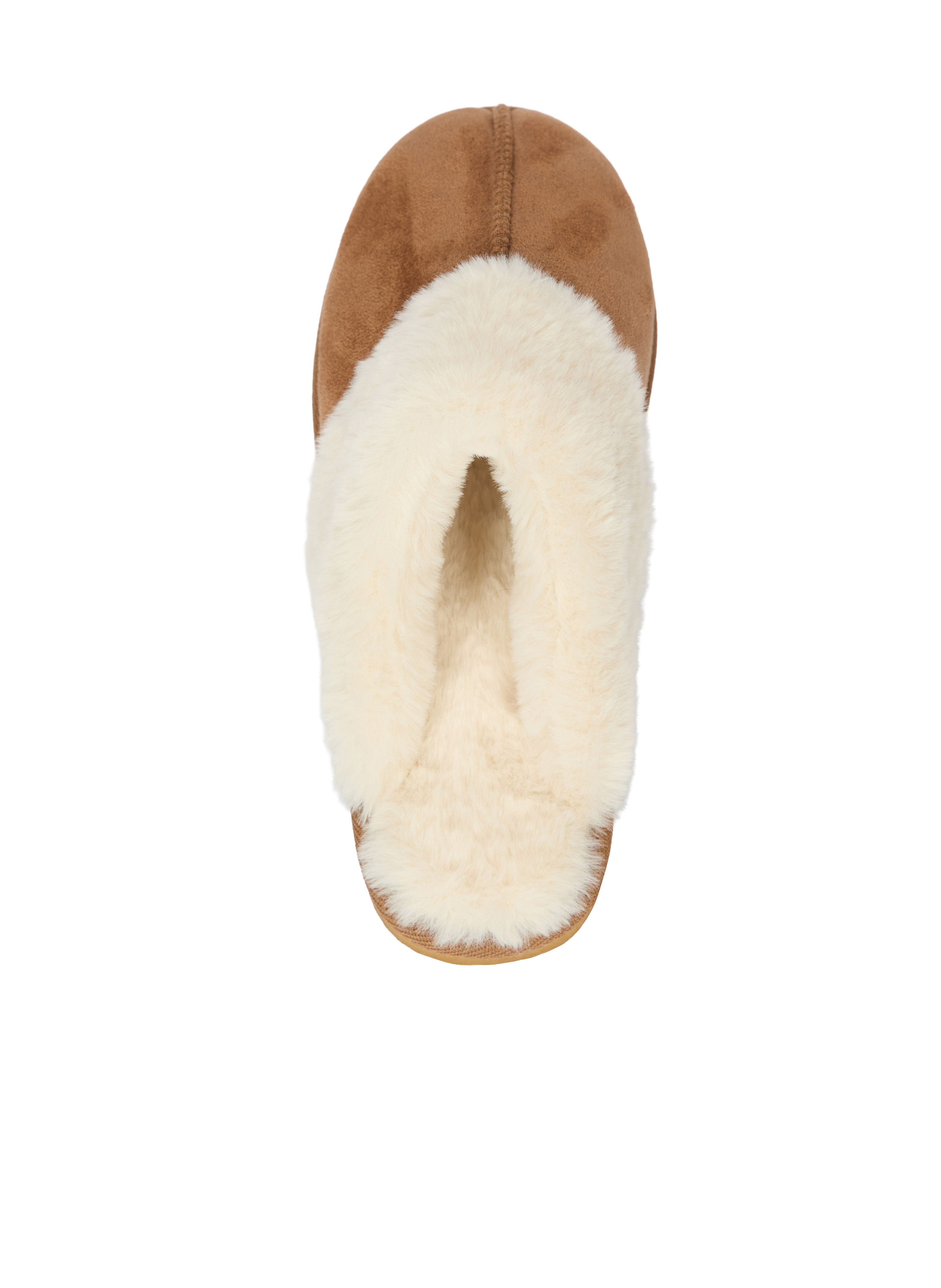 Braune Damen-Pantoffeln mit Fell ORSAY IMARA - 006