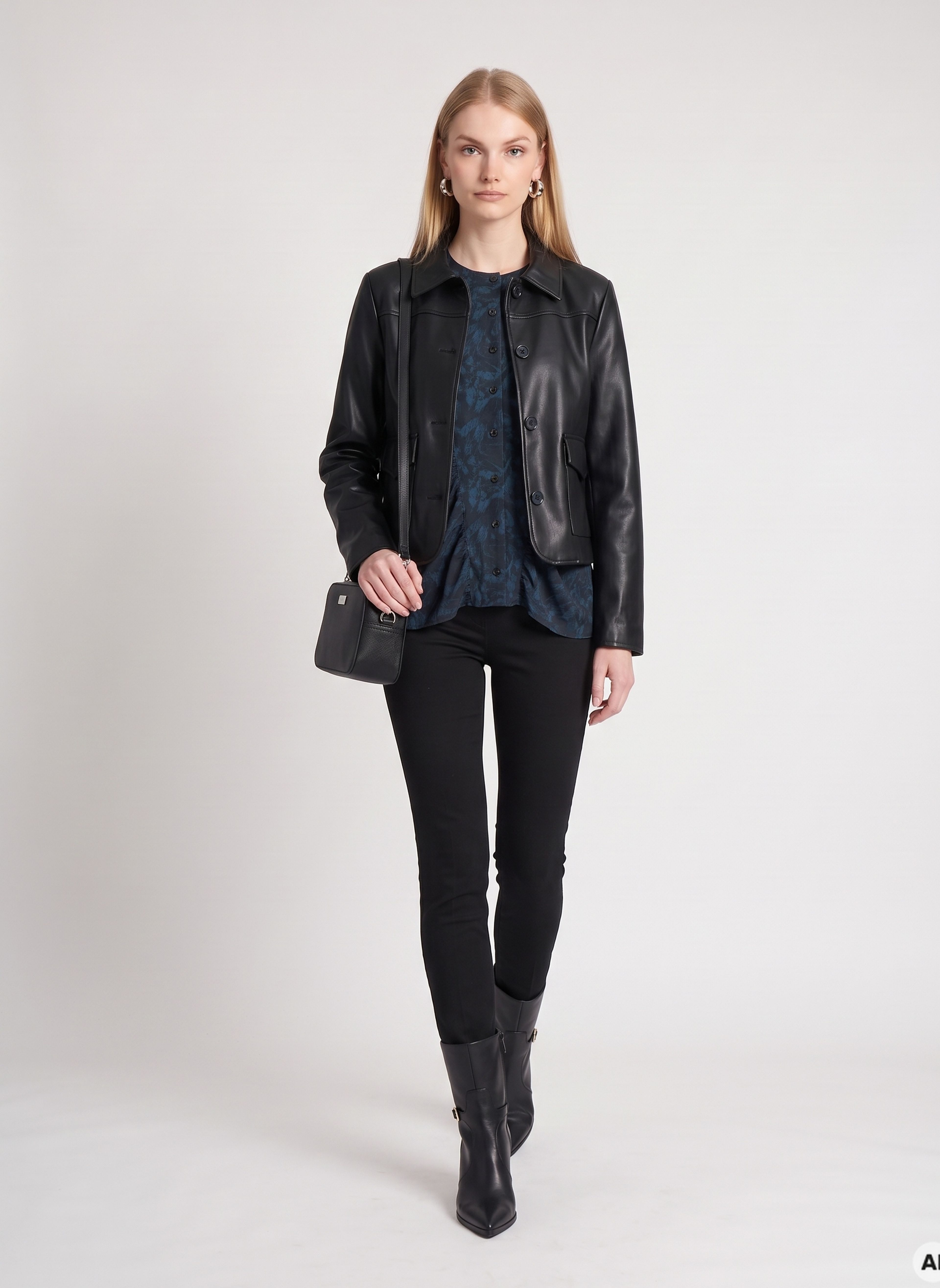 Modra ženska bluza z dolgimi rokavi ORSAY - 005